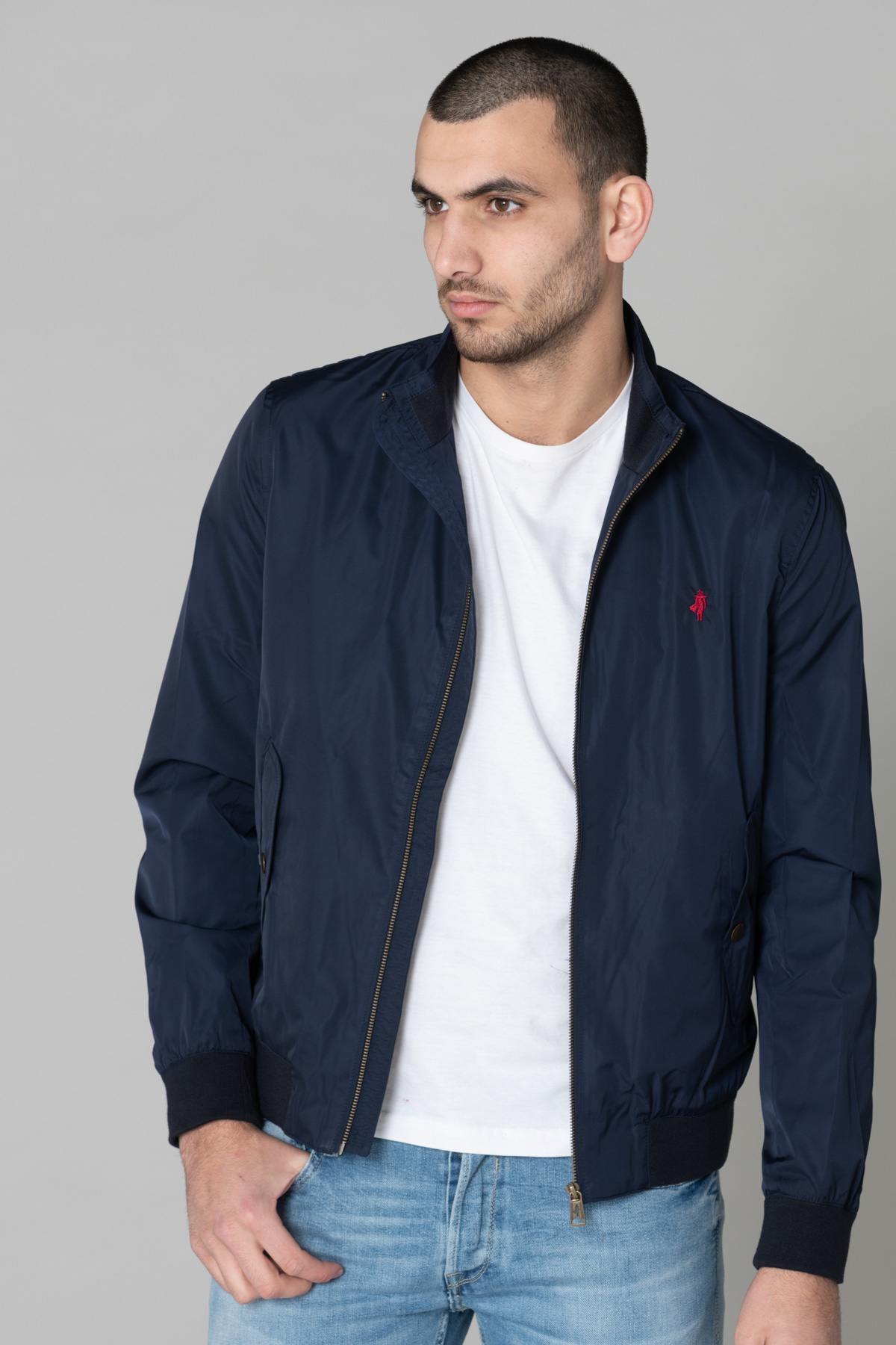 Lightweight navy nylon jacket - Image n°3