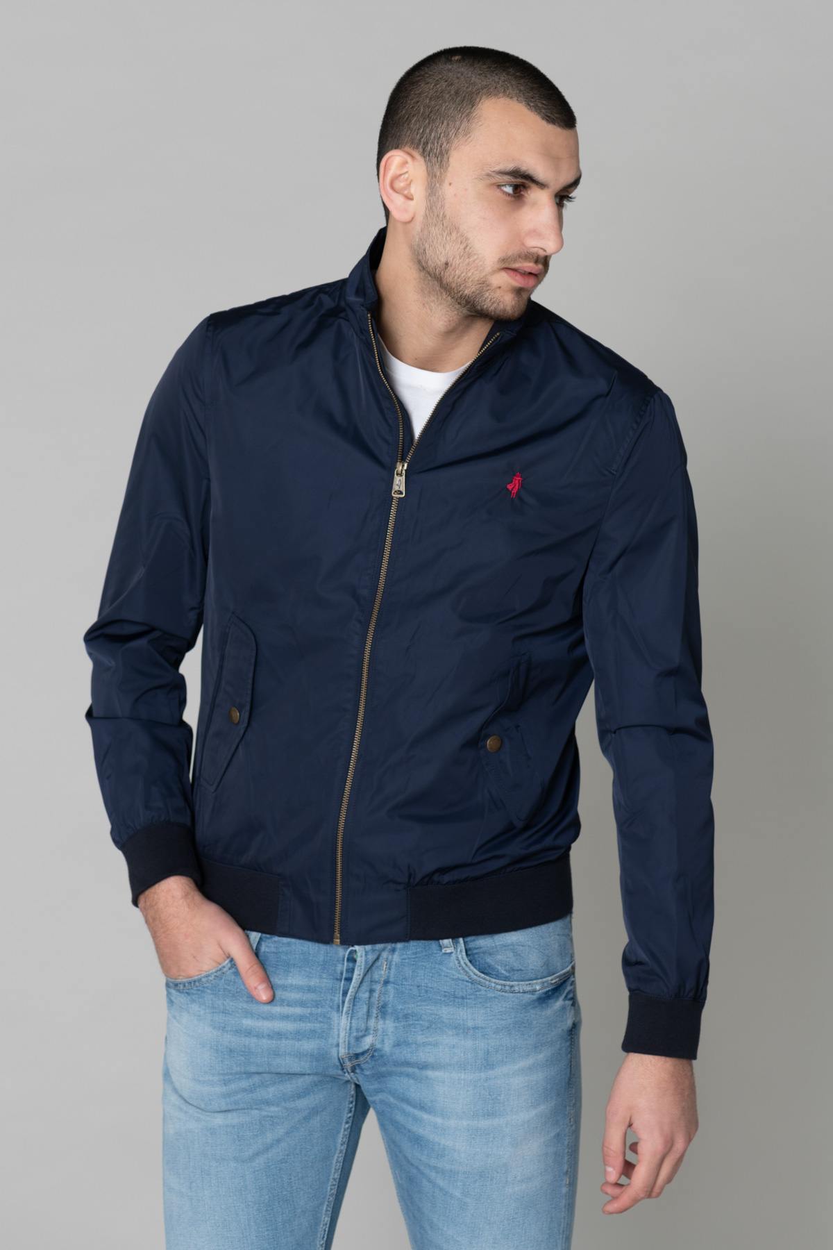 Lightweight navy nylon jacket - Image n°5