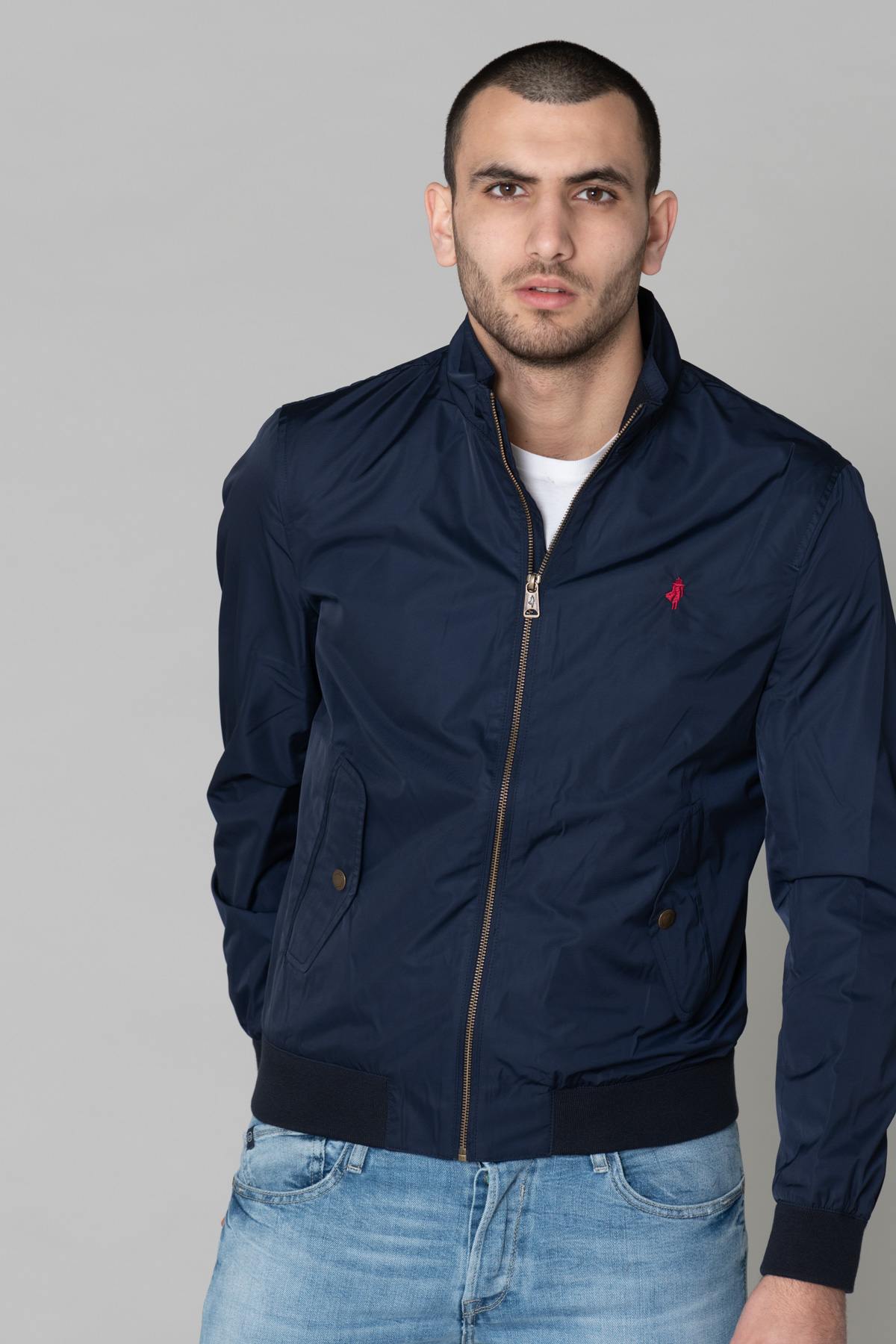 Lightweight navy nylon jacket - Image n°1