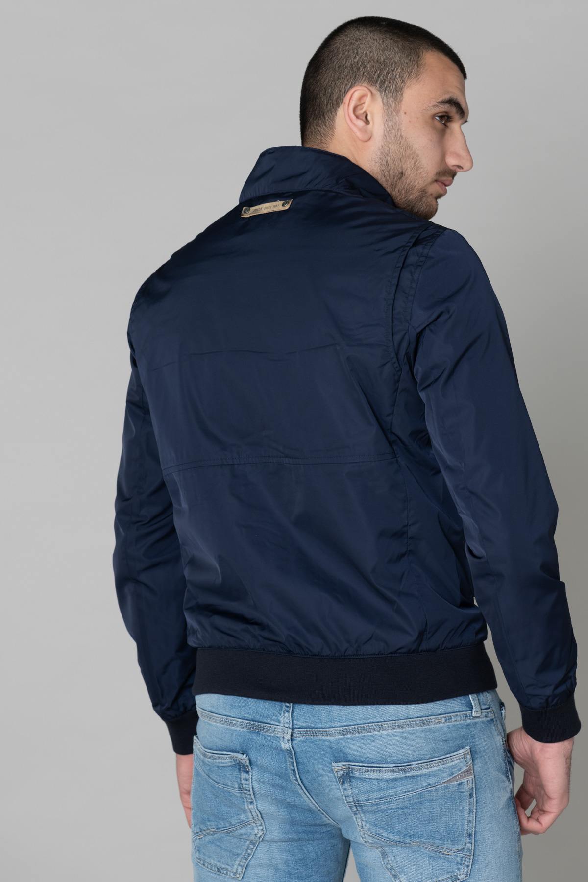 Lightweight navy nylon jacket - Image n°6