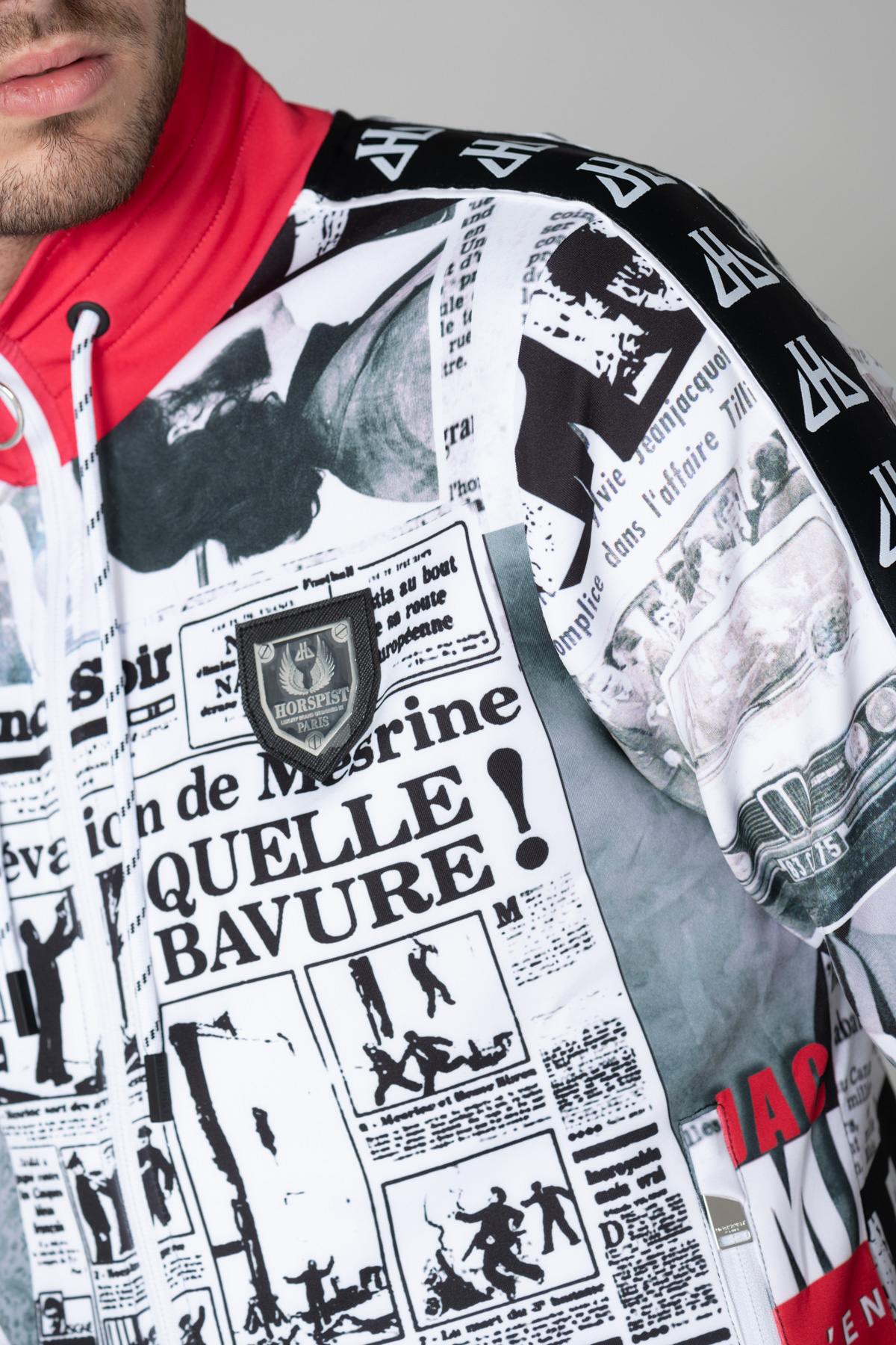 Mesrine newspaper pattern track jacket - Image n°6