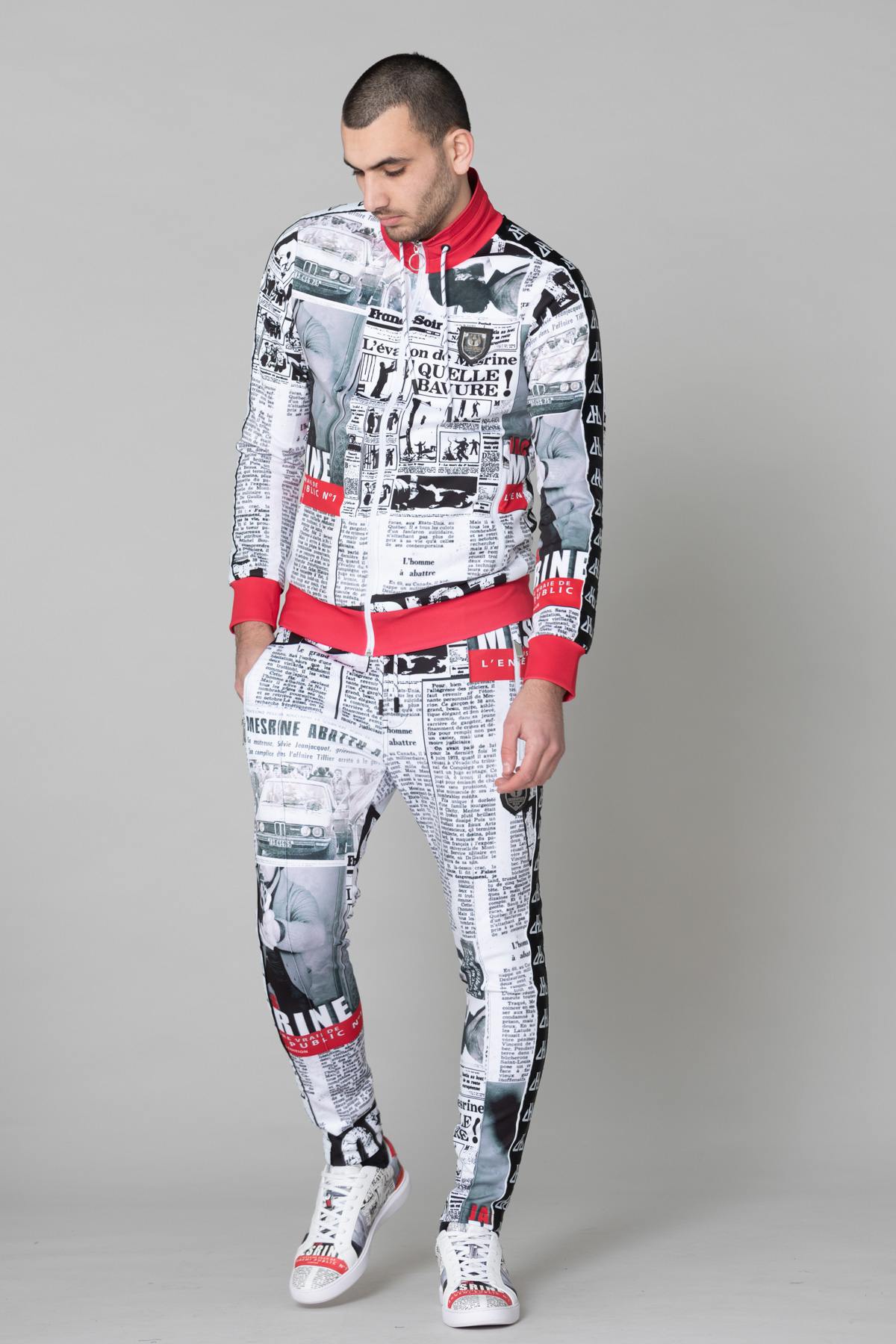 Mesrine newspaper pattern track jacket - Image n°2