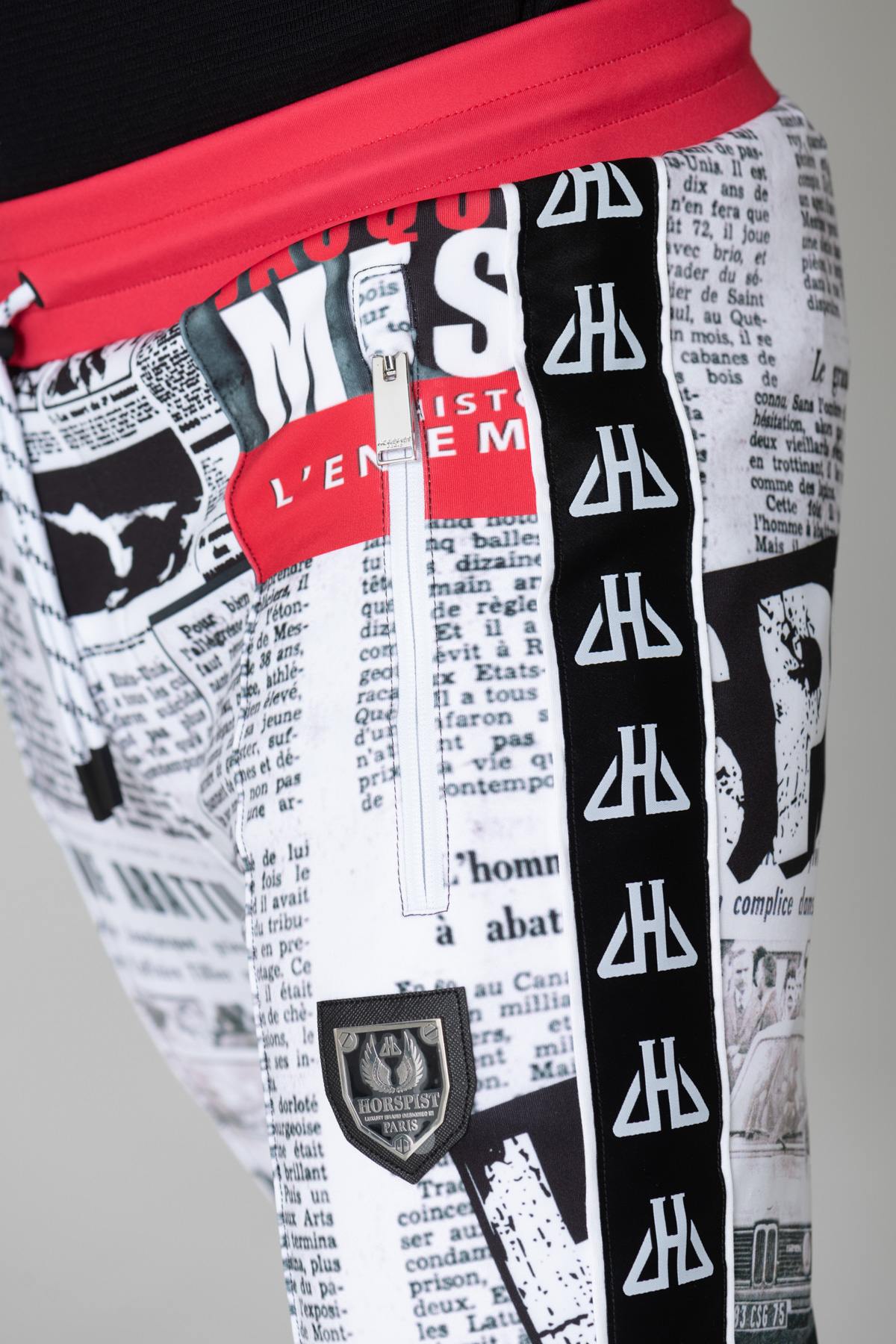 Newspaper Pattern Sweatpants - Image n°2