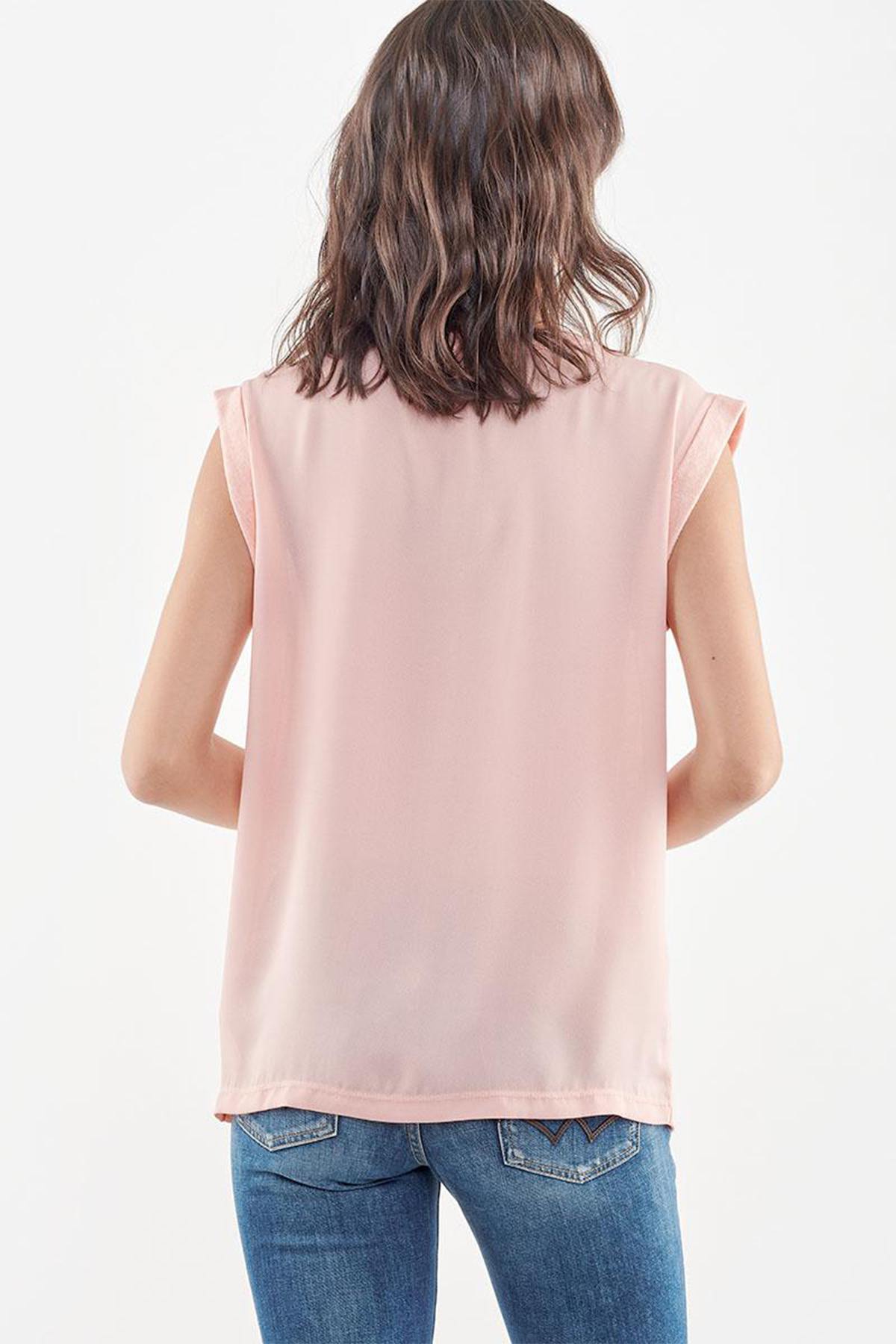 Light peach linen T-shirt - Image n°5