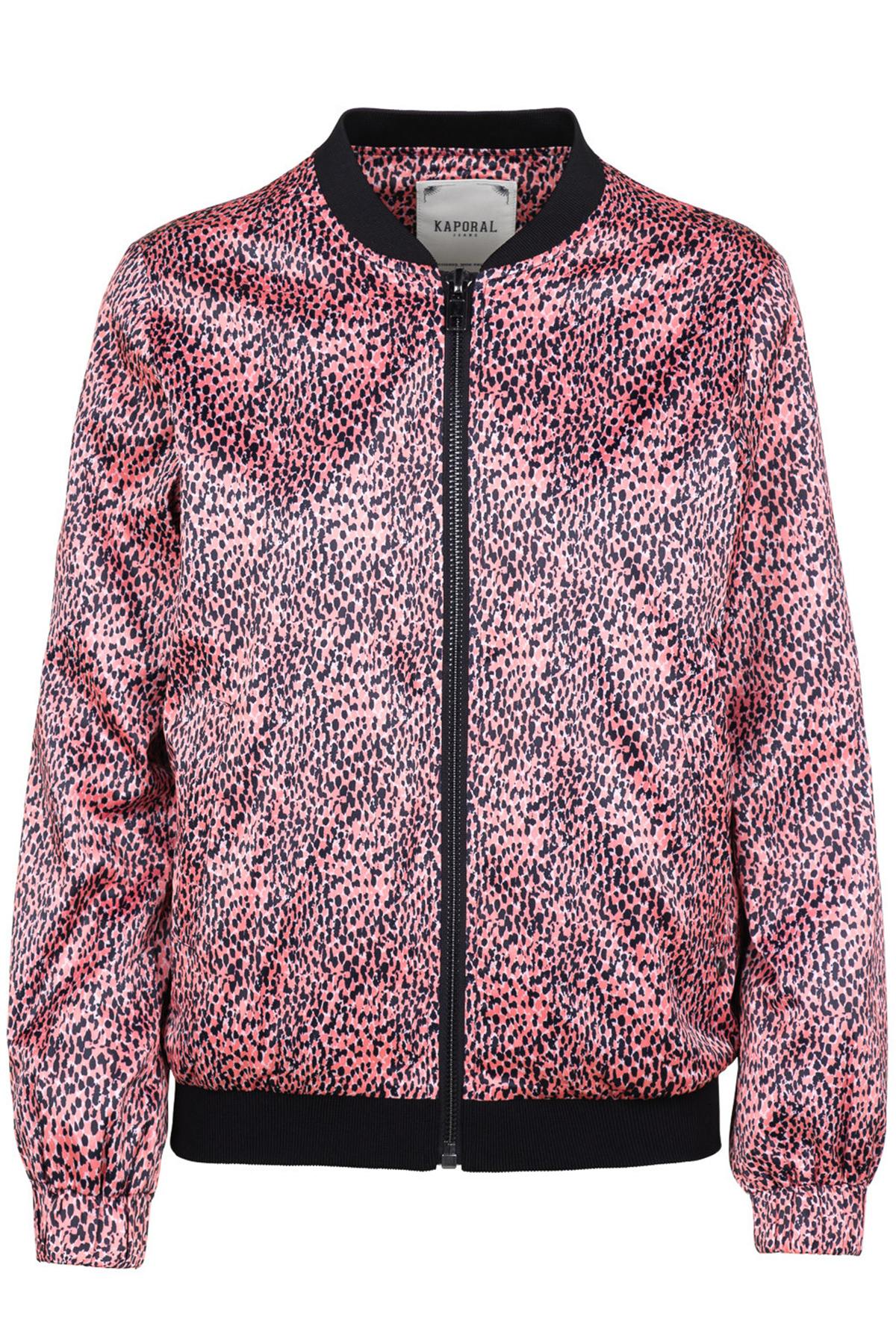 Pink leopard print bomber jacket - Image n°8