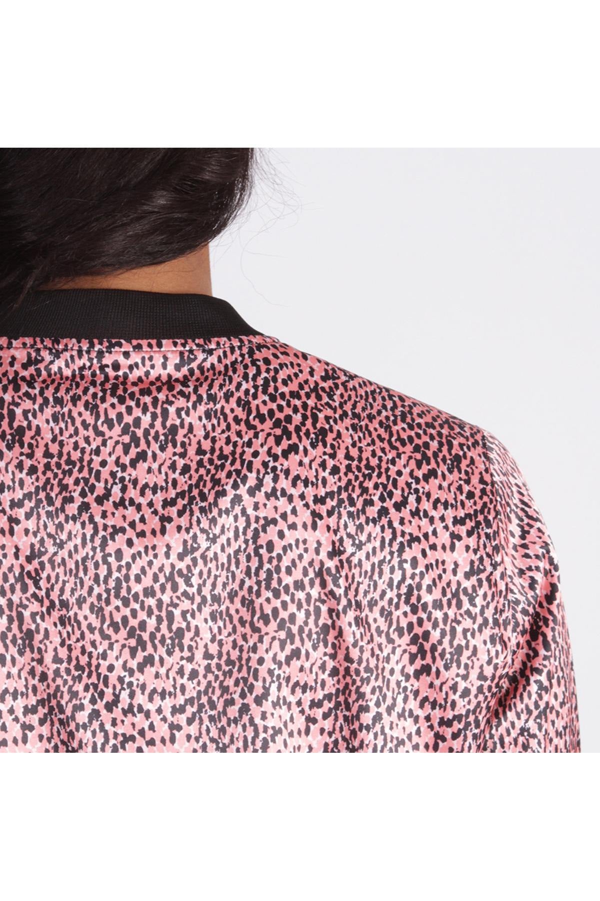 Pink leopard print bomber jacket - Image n°7