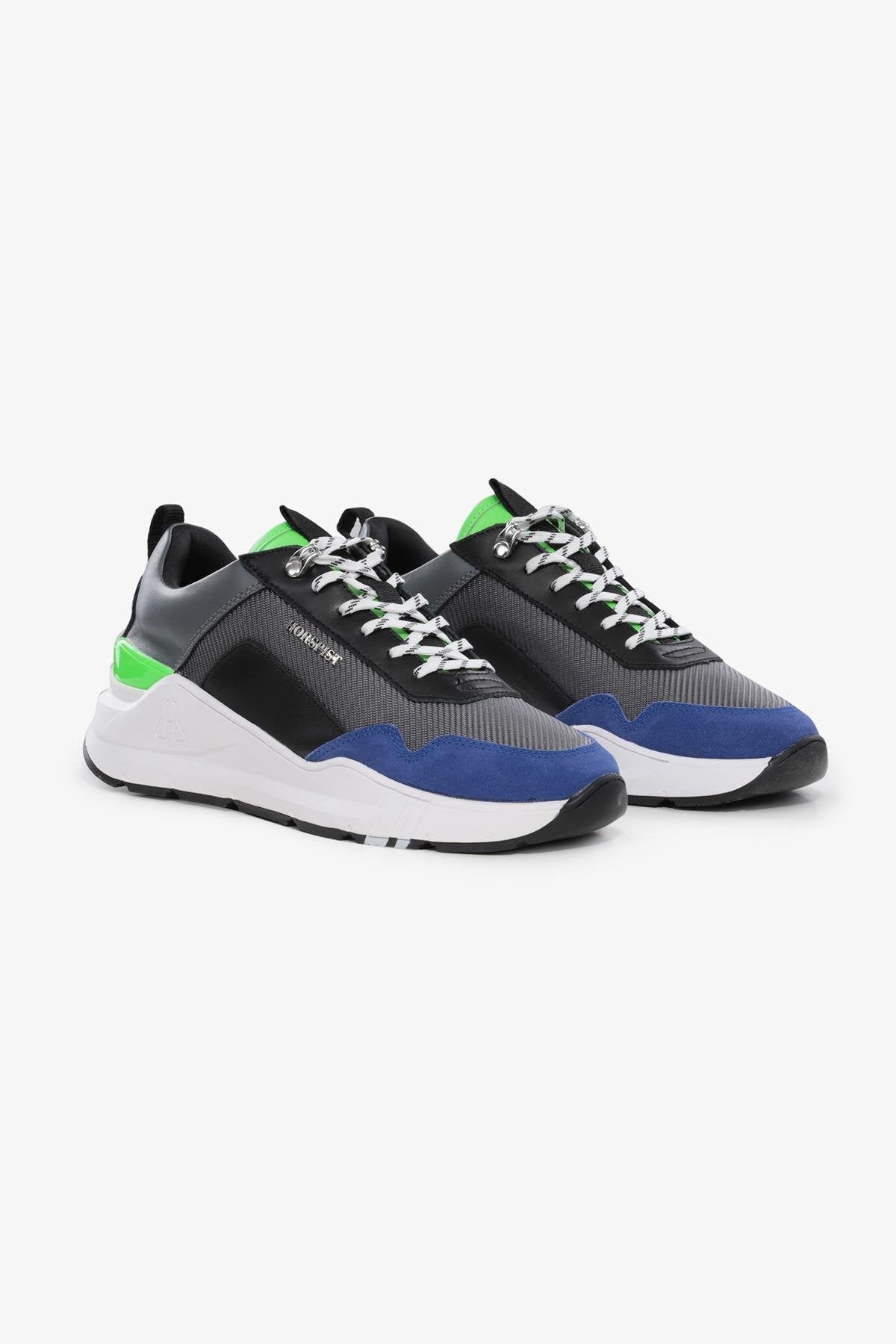 Luxury sneakers black green blue - Image n°1