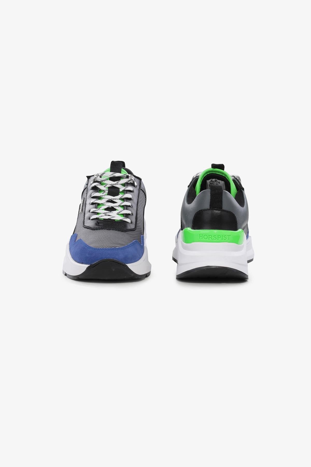 Luxury sneakers black green blue - Image n°5