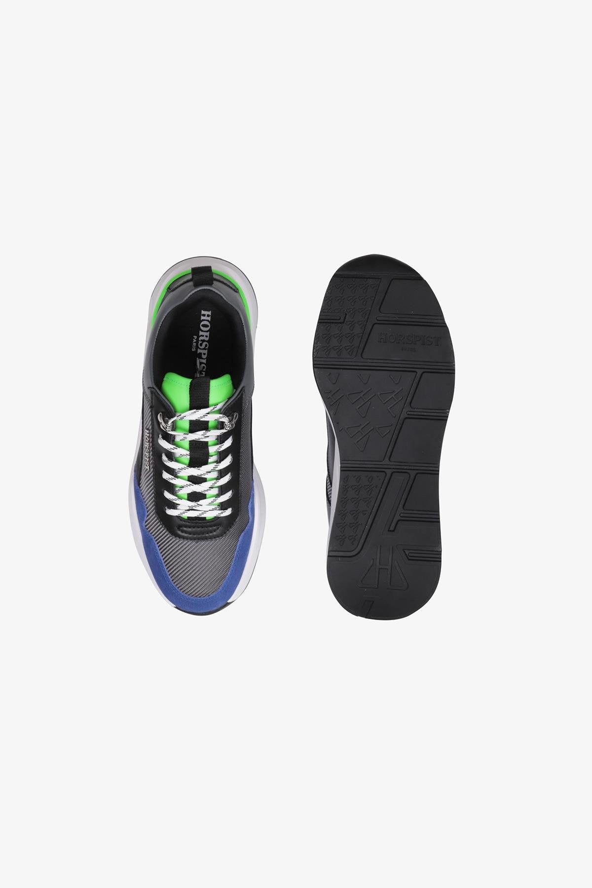 Luxury sneakers black green blue - Image n°2