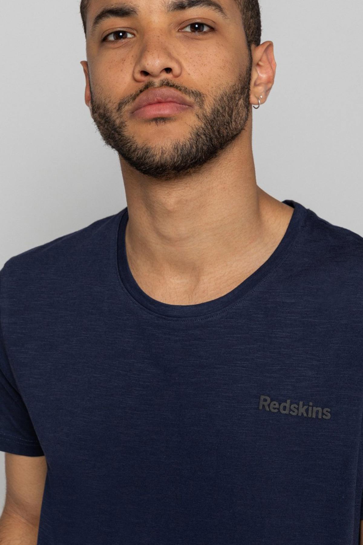 Fluid plain navy blue t-shirt - Image n°4