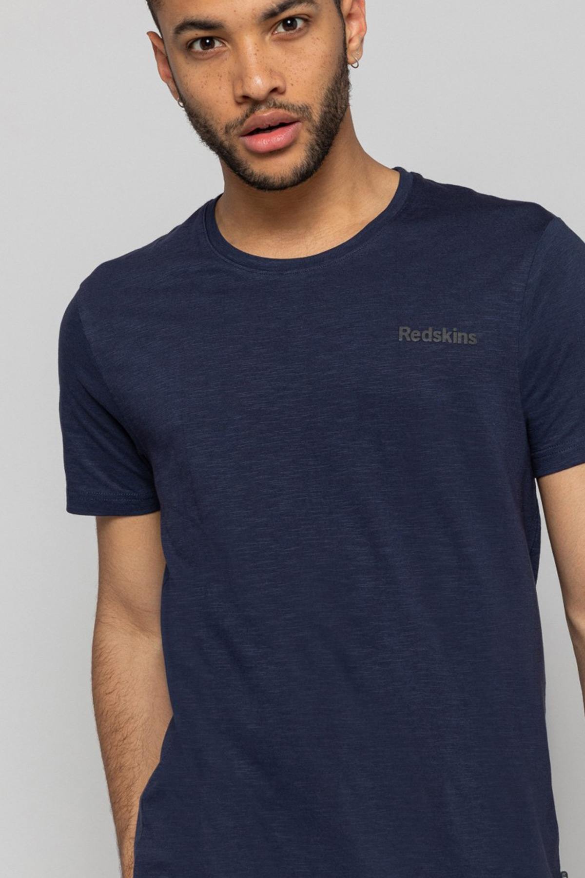 Fluid plain navy blue t-shirt - Image n°1