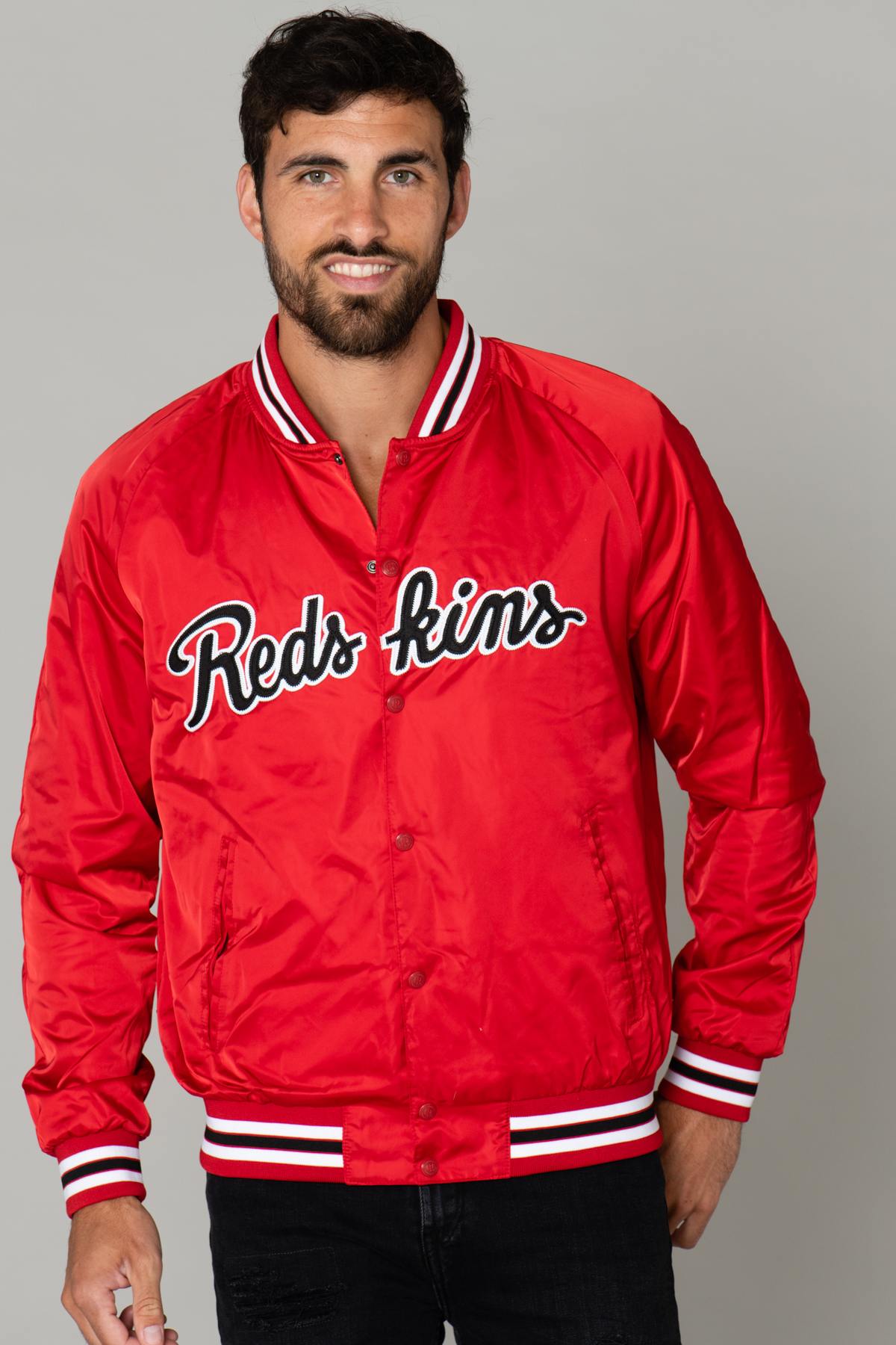 Red US varsity jacket - Image n°3