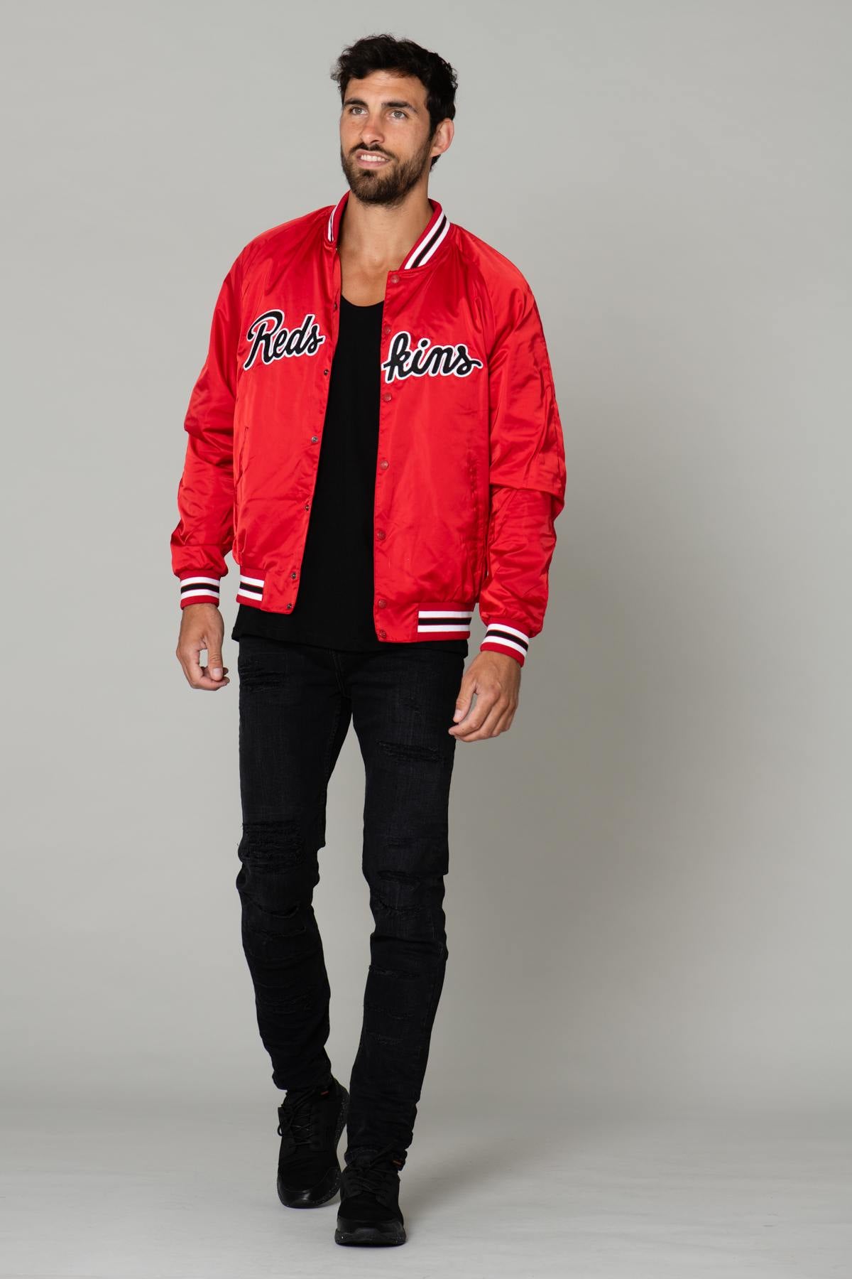 Red US varsity jacket - Image n°2