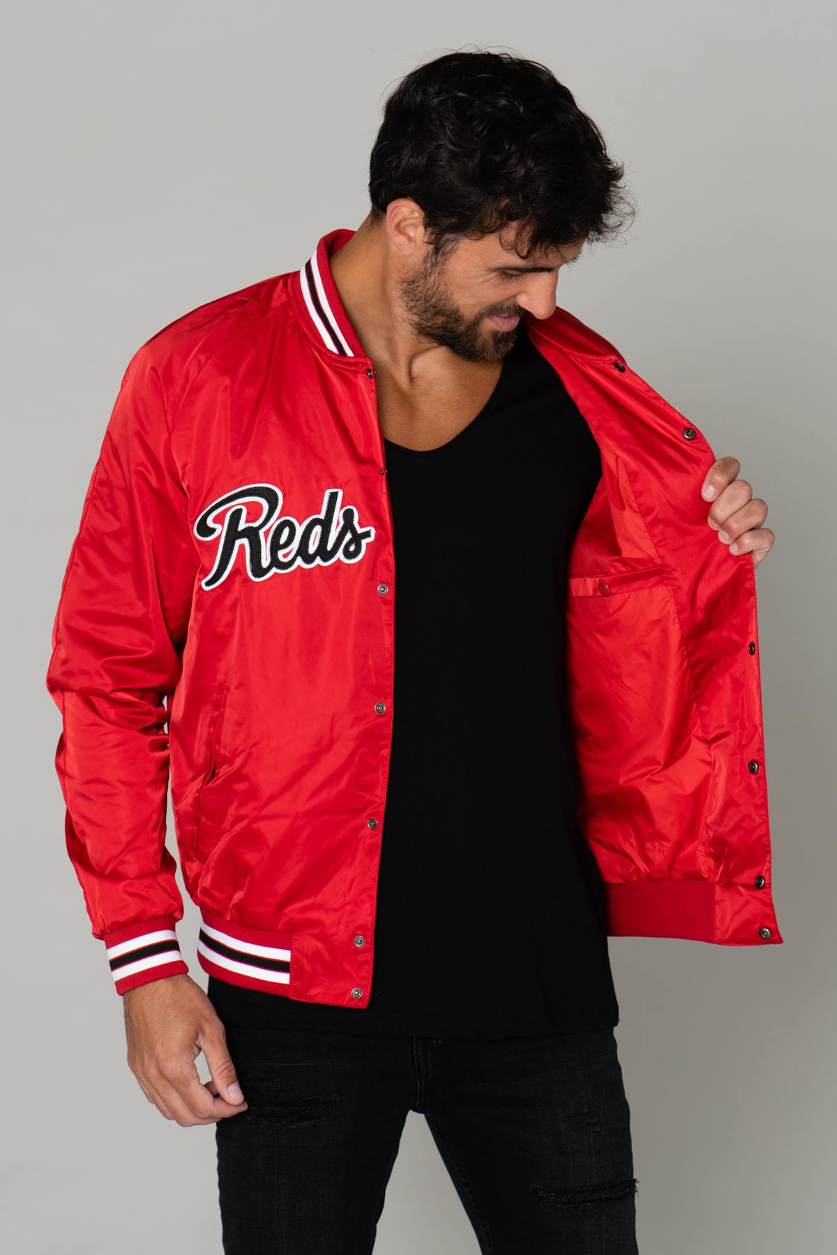 Red US varsity jacket - Image n°5