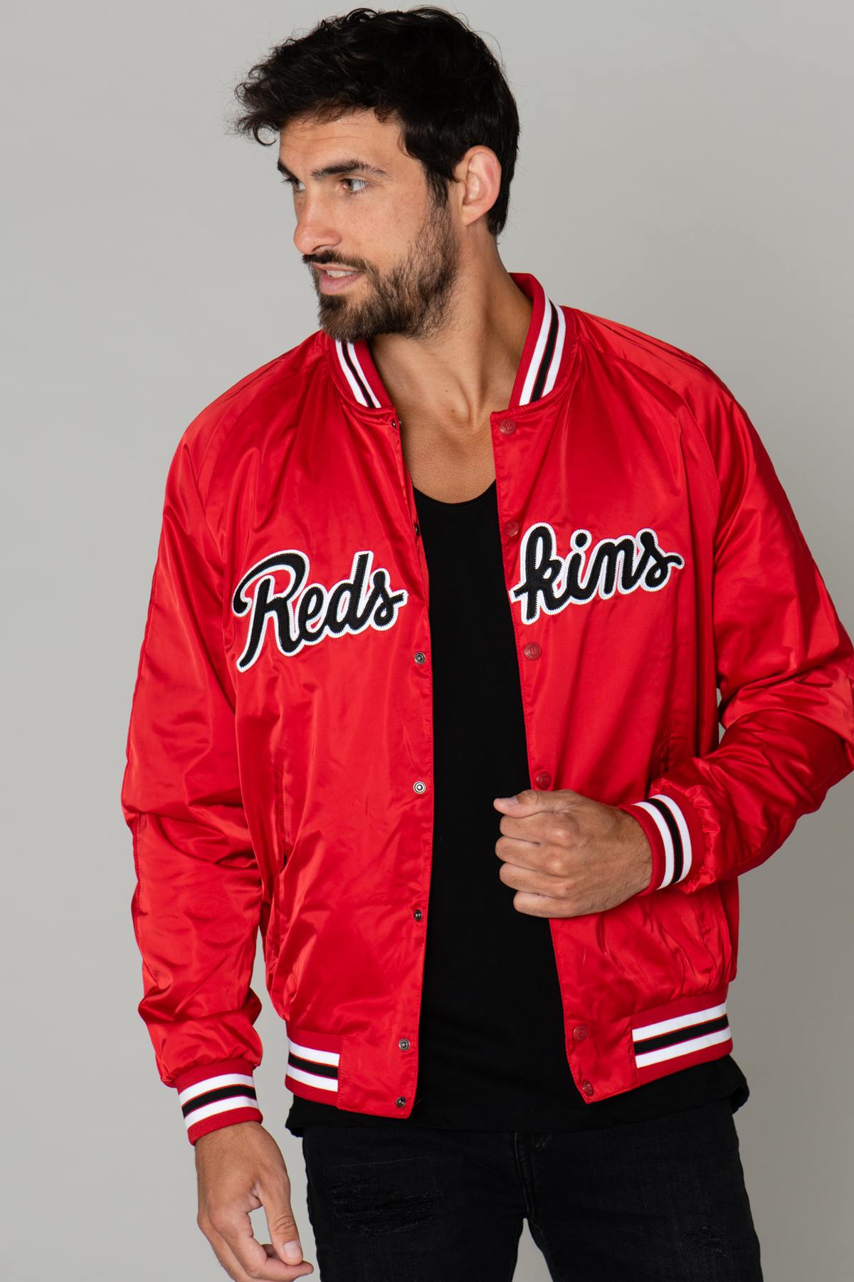 Red US varsity jacket - Image n°1