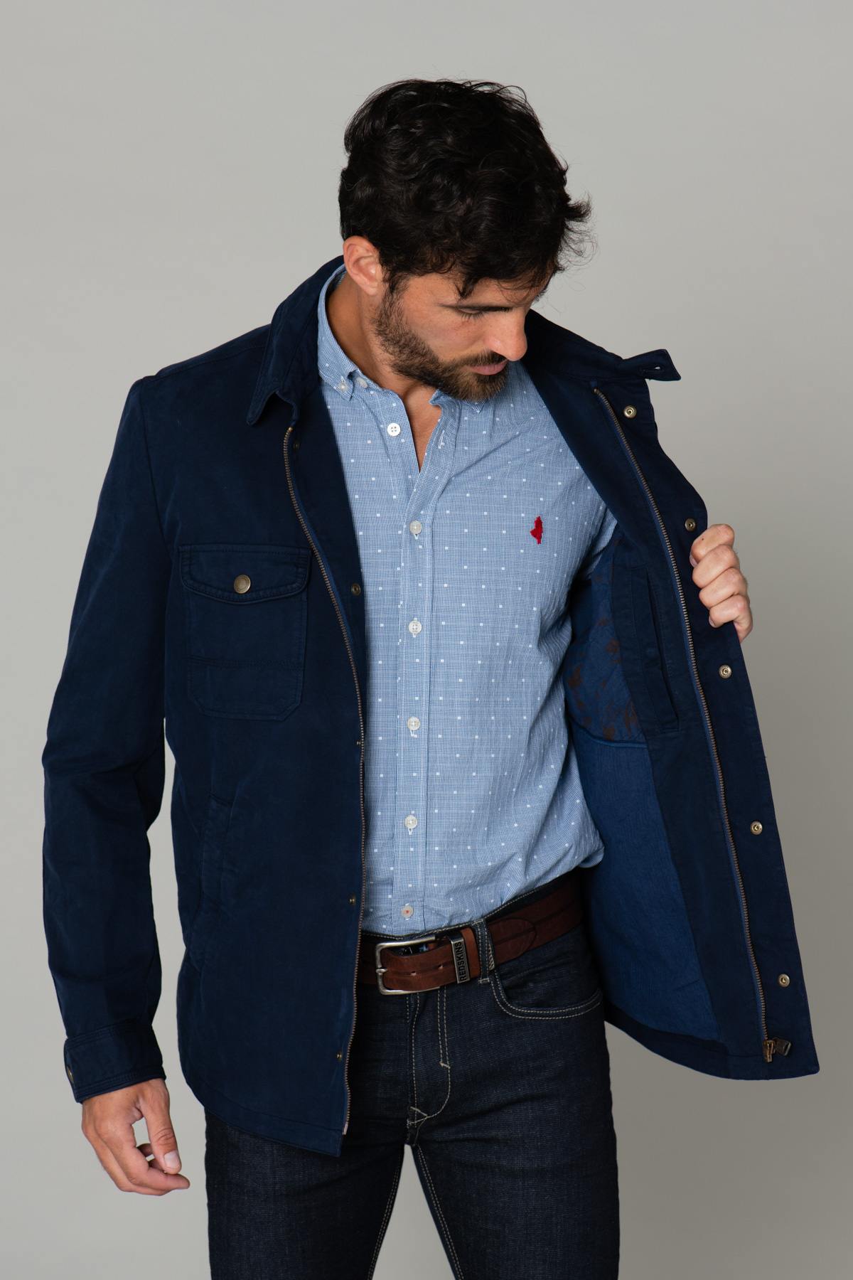 Navy blue overshirt jacket - Image n°4