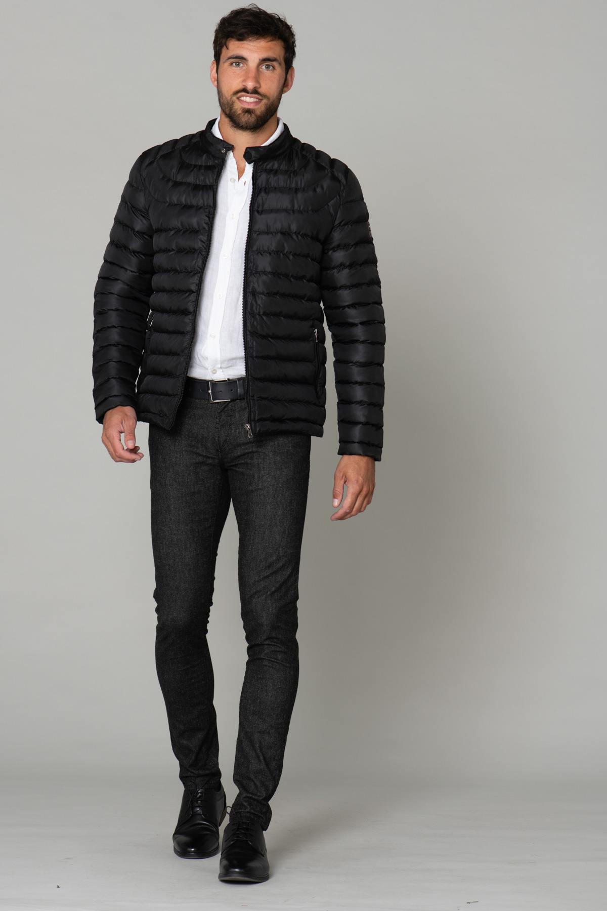 Chic black down jacket for men - Image n°2