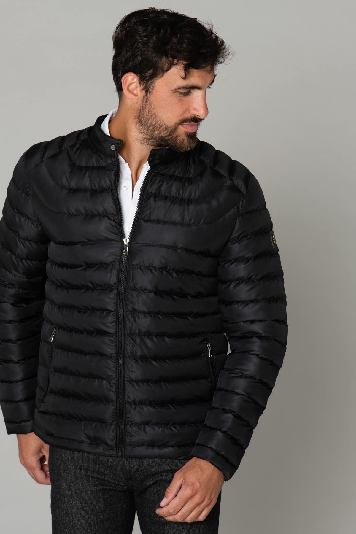 Chic black down jacket for men - Image n°3