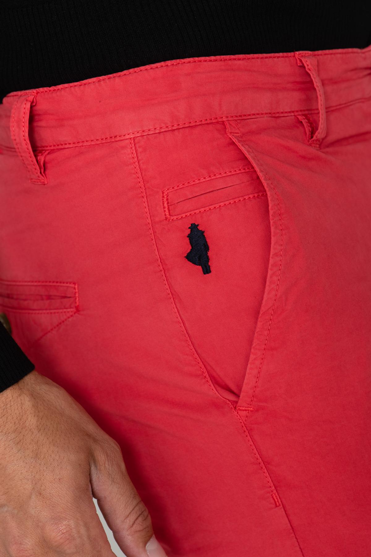 Men's red chino pants - Image n°6