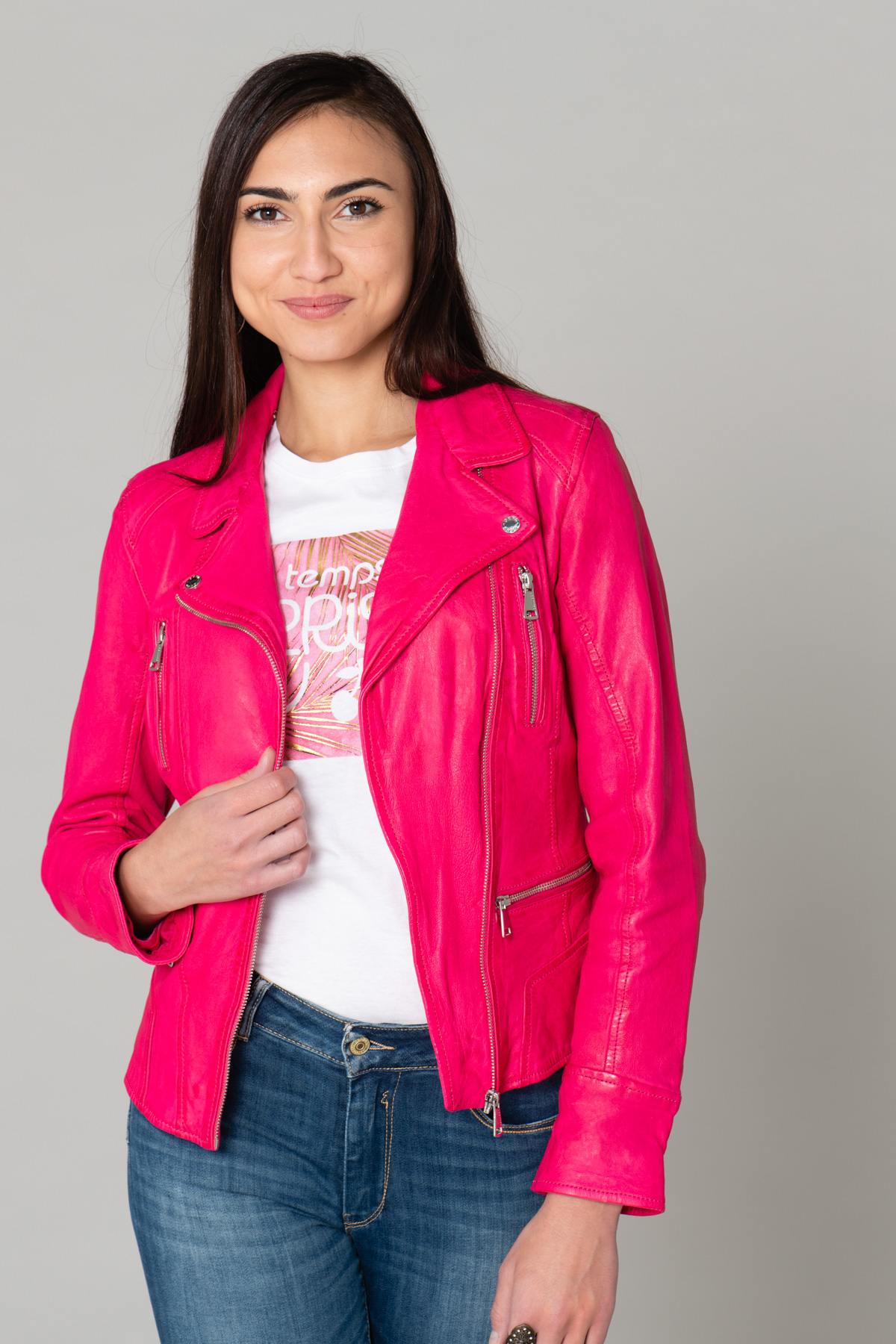 Women's fuschia pink perfecto - Image n°1