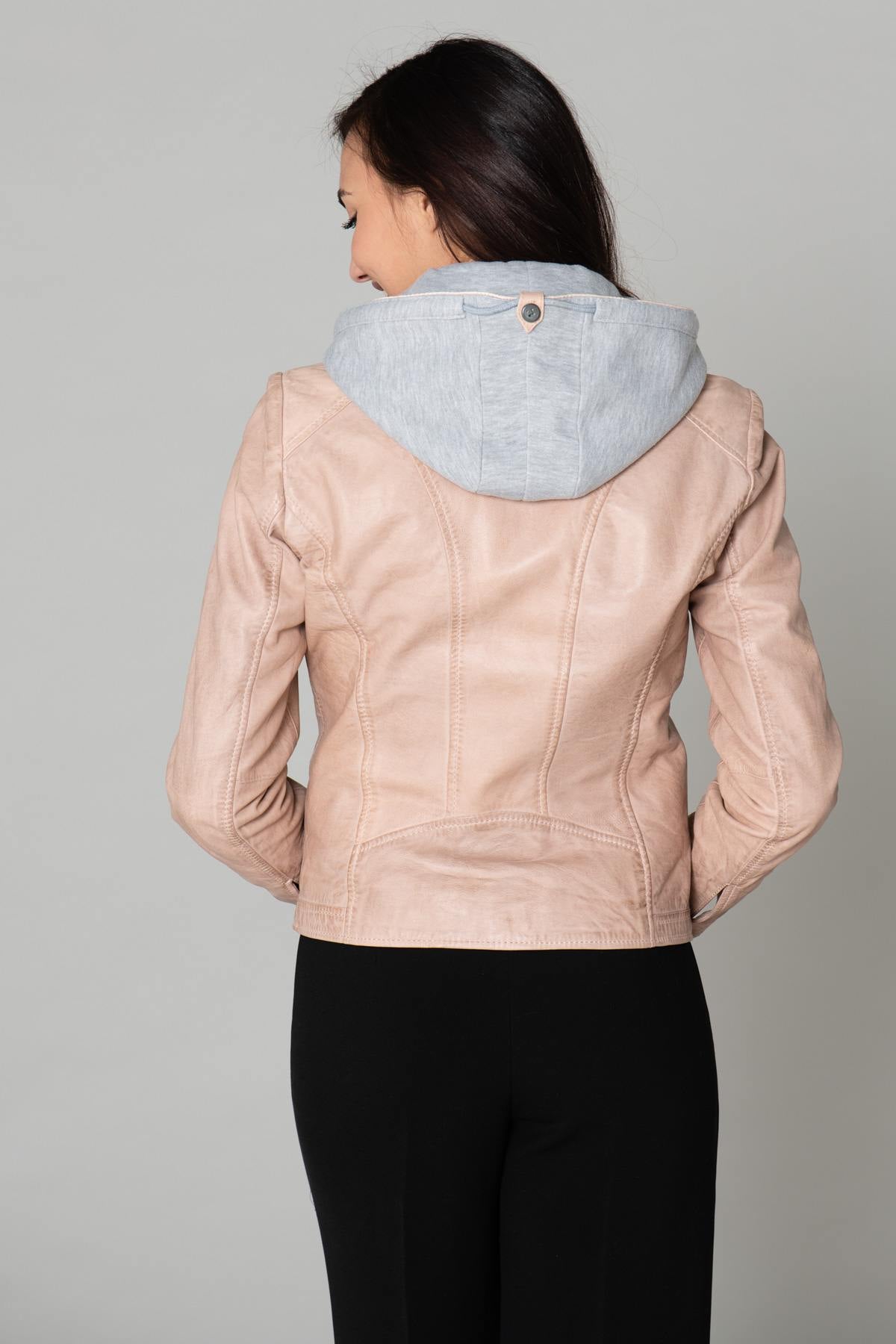 Pink jacket with removable hood - Image n°6