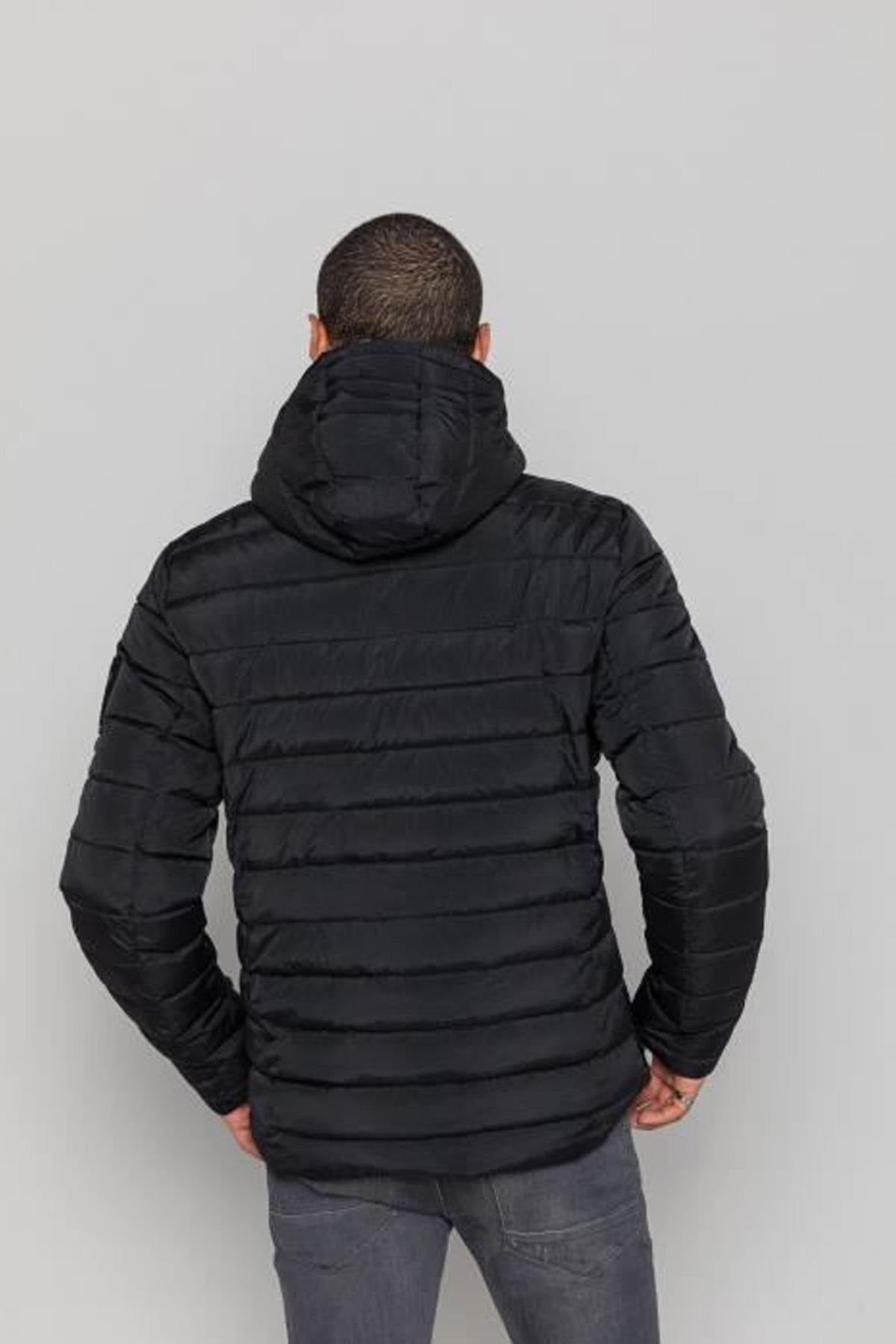 Men's black down jacket - Image n°3