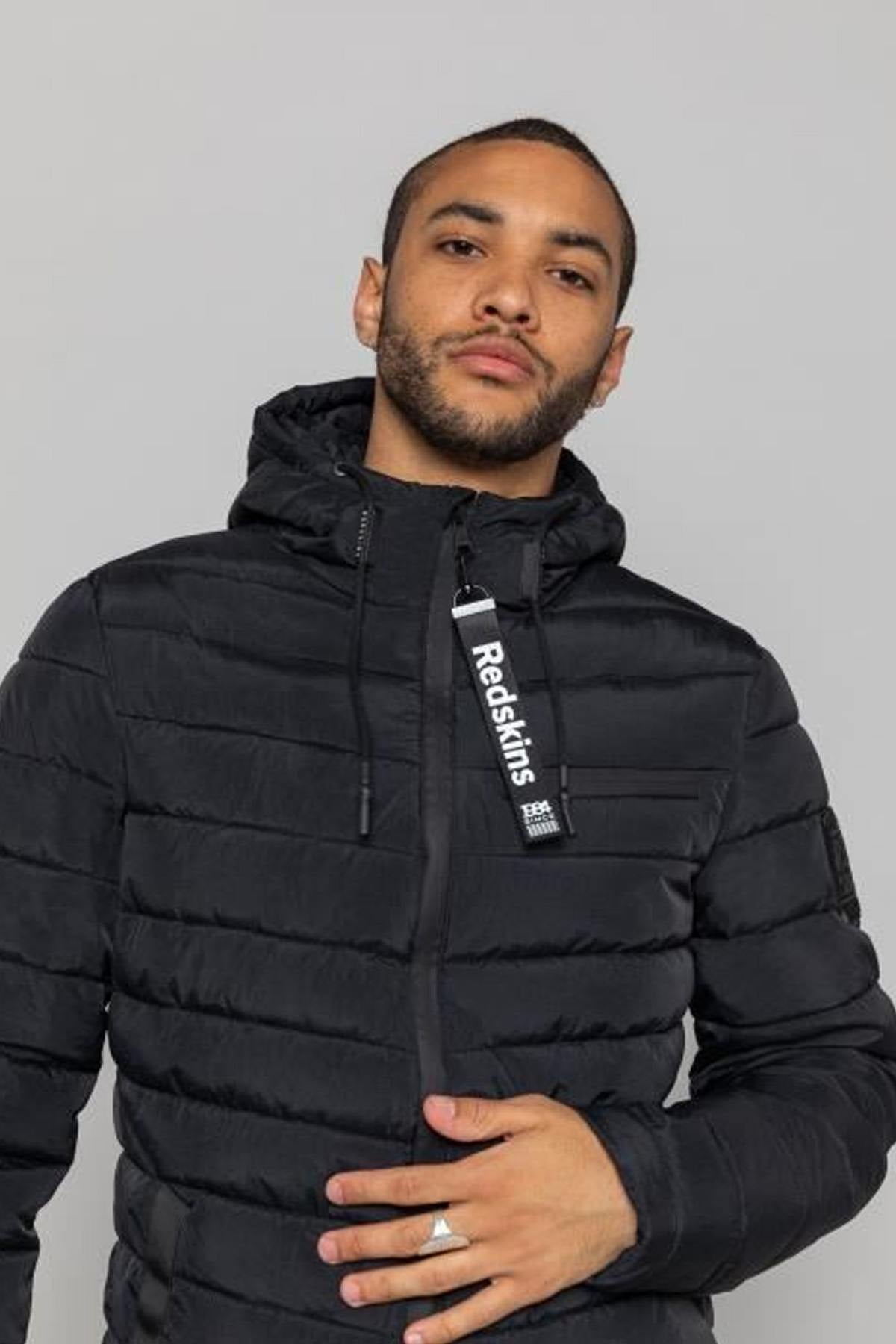 Men's black down jacket - Image n°1