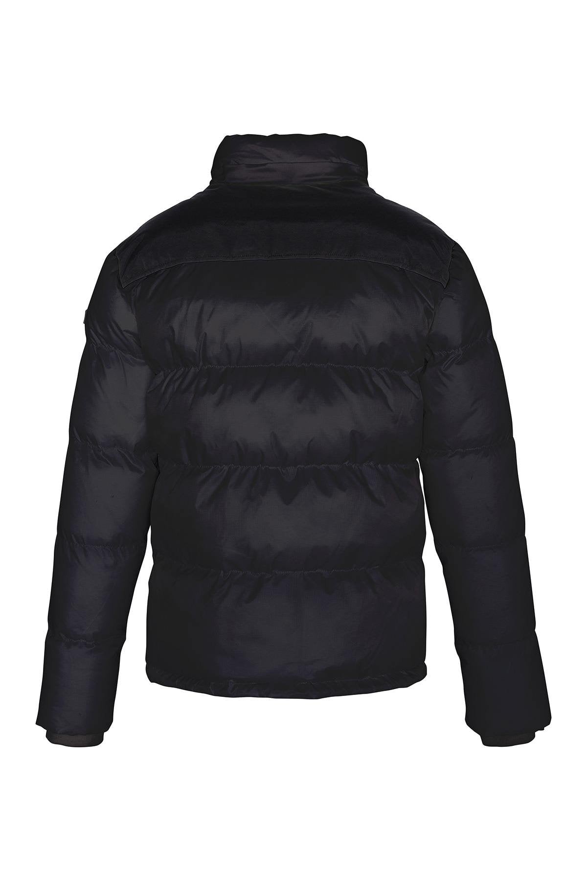 Black nylon down jacket for men - Image n°4