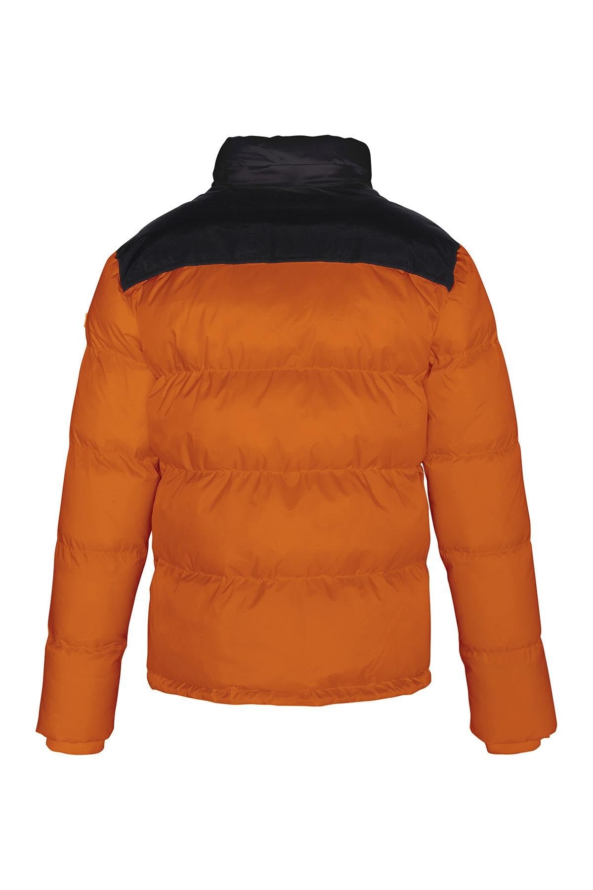 Men's orange and black down jacket - Image n°4