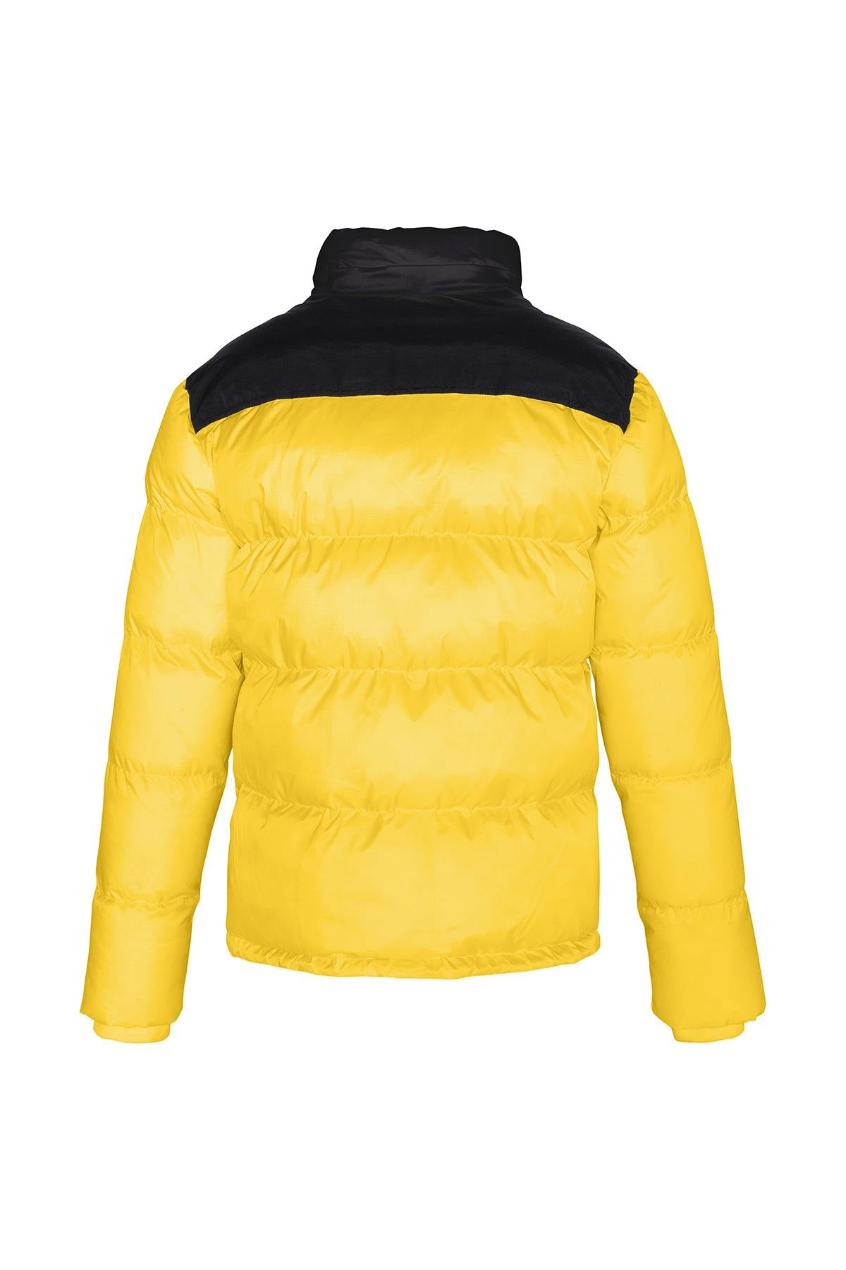 Men's yellow and black down jacket - Image n°7