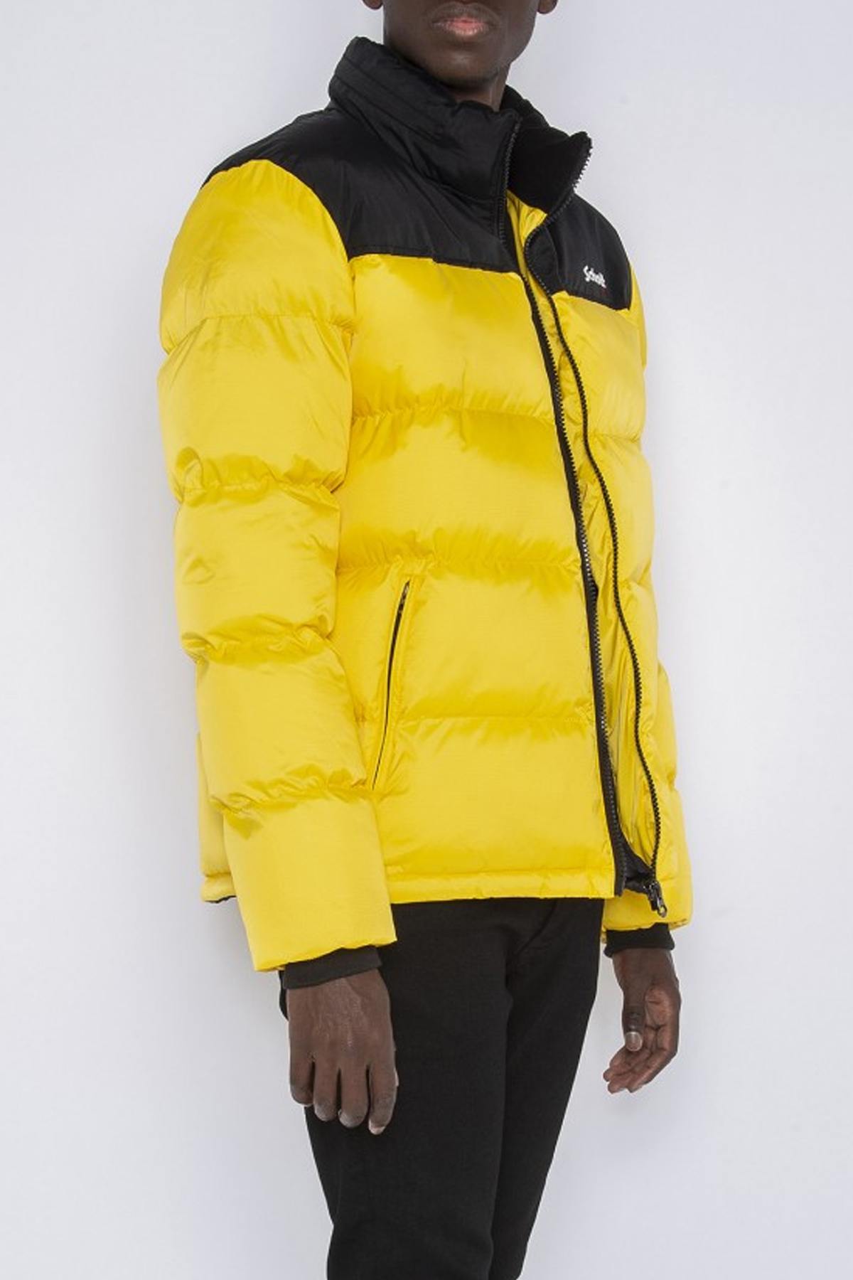 Men's yellow and black down jacket - Image n°1