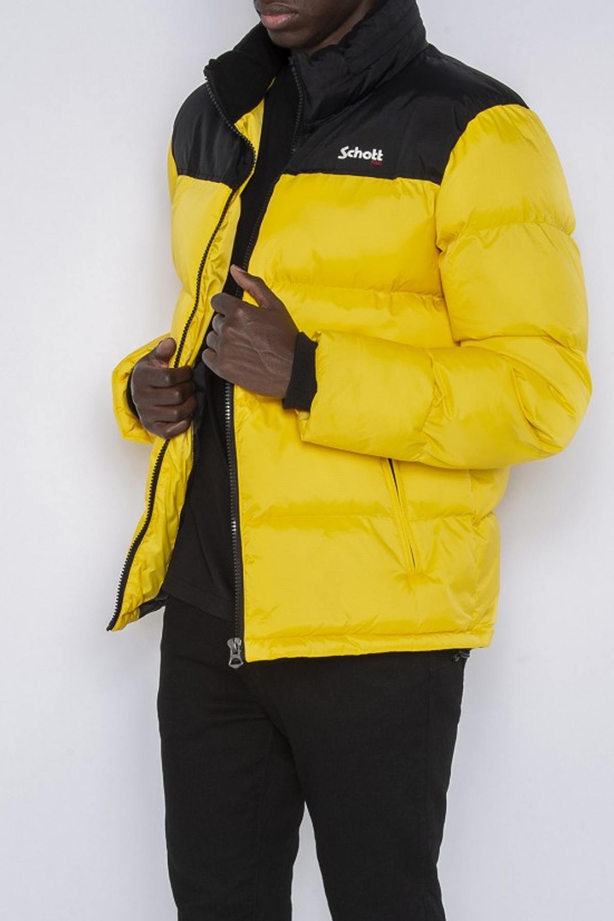 Men's yellow and black down jacket - Image n°5