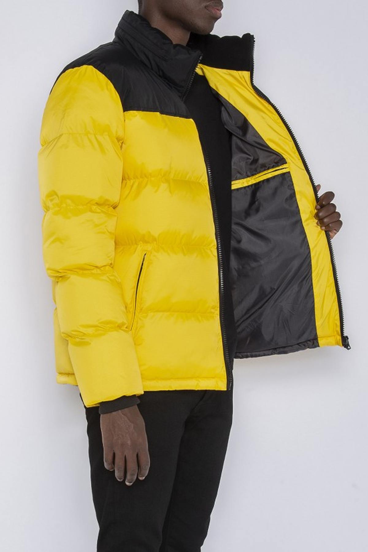 Men's yellow and black down jacket - Image n°4