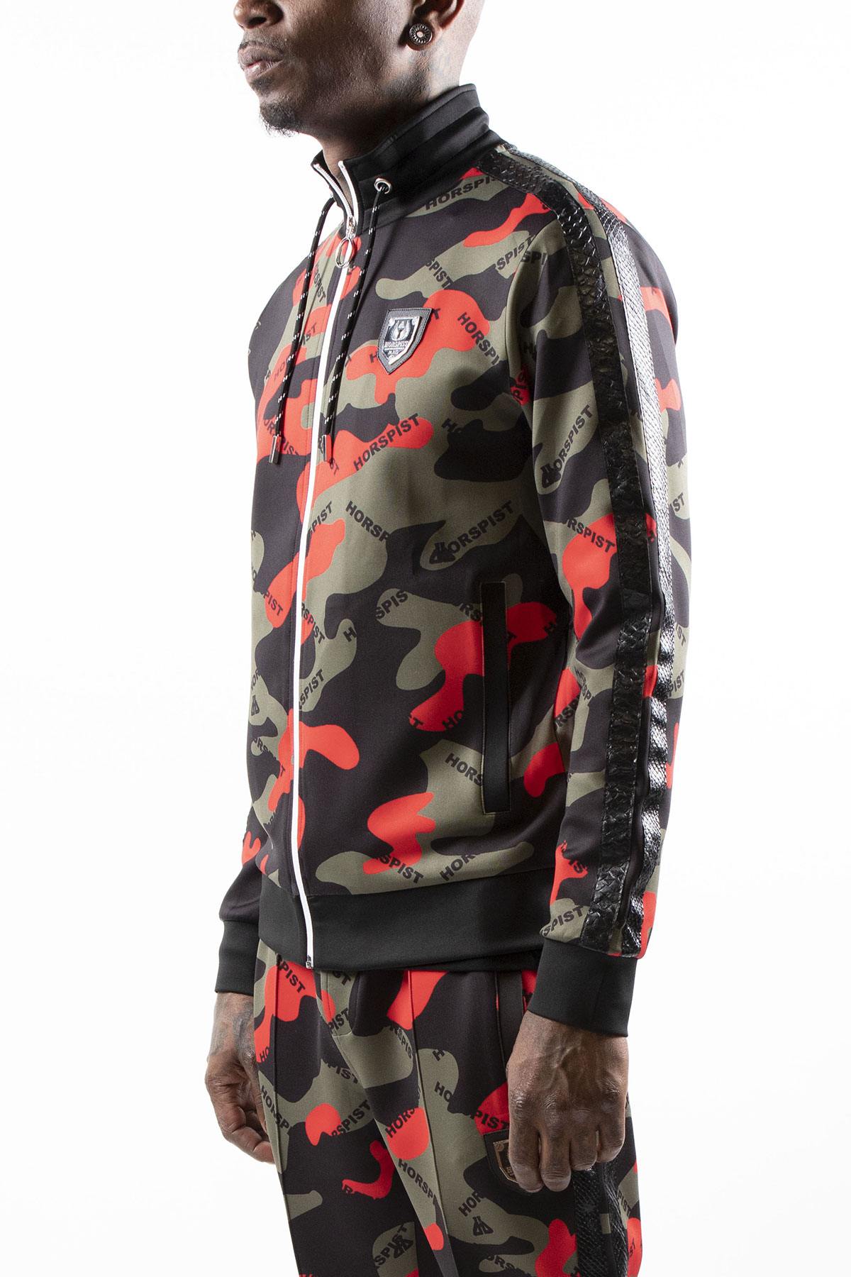 Red camouflage print sports jacket - Image n°3