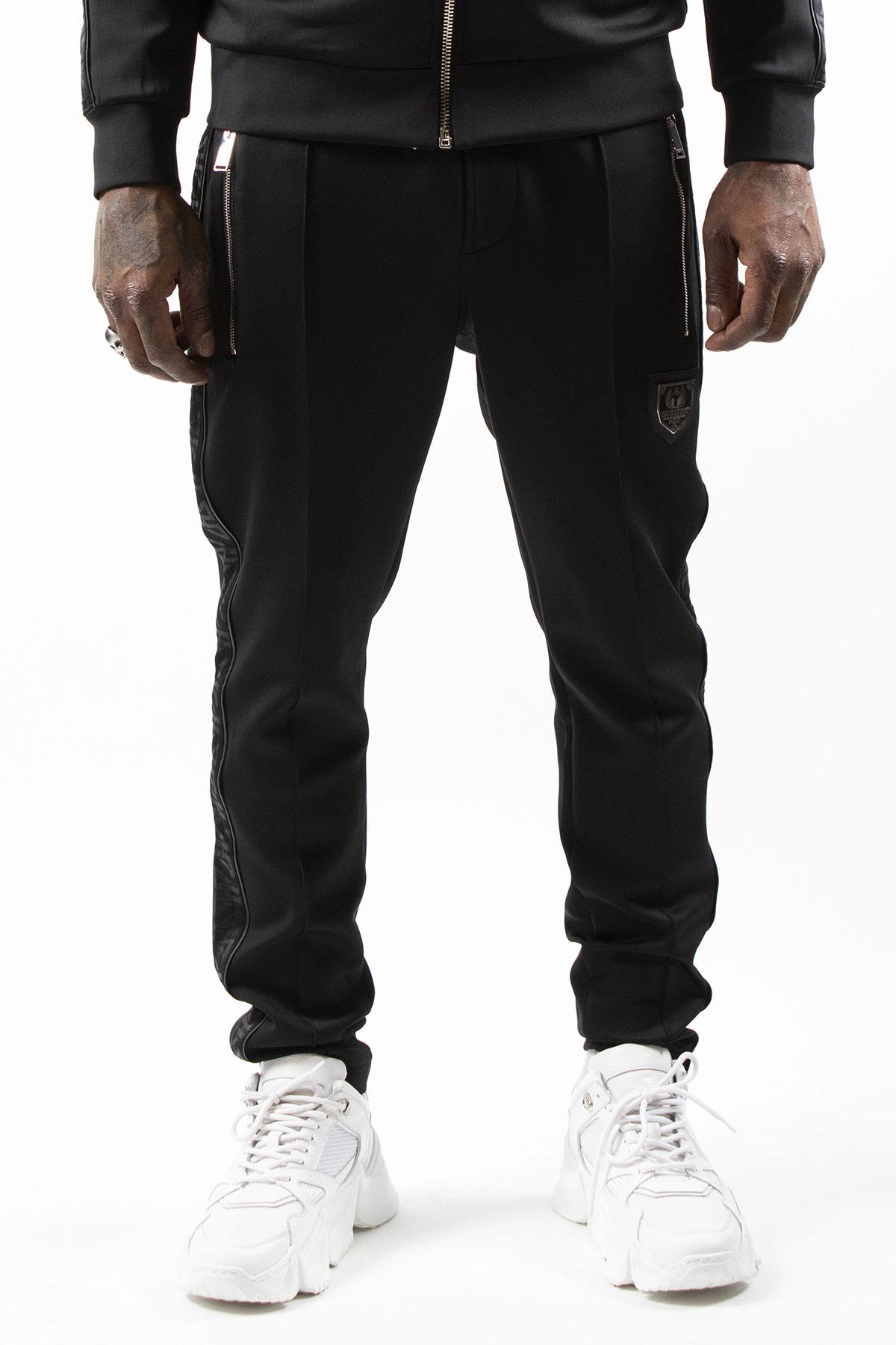 Black slim jogging pants - Image n°1