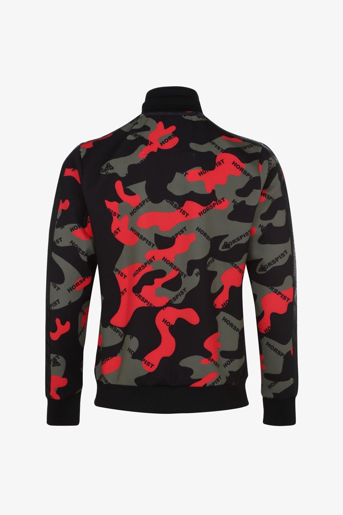 Red camouflage print sports jacket - Image n°4