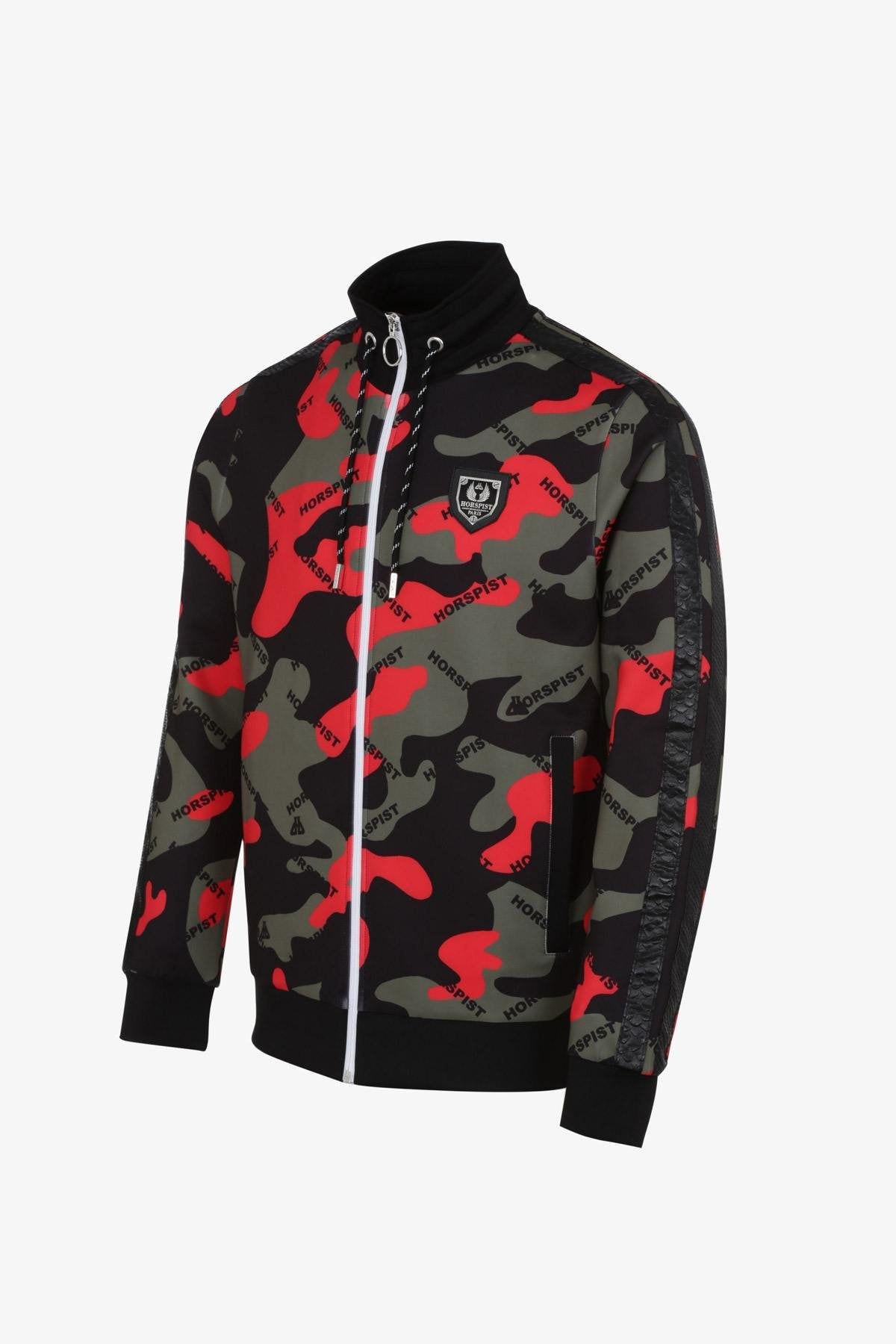 Red camouflage print sports jacket - Image n°5