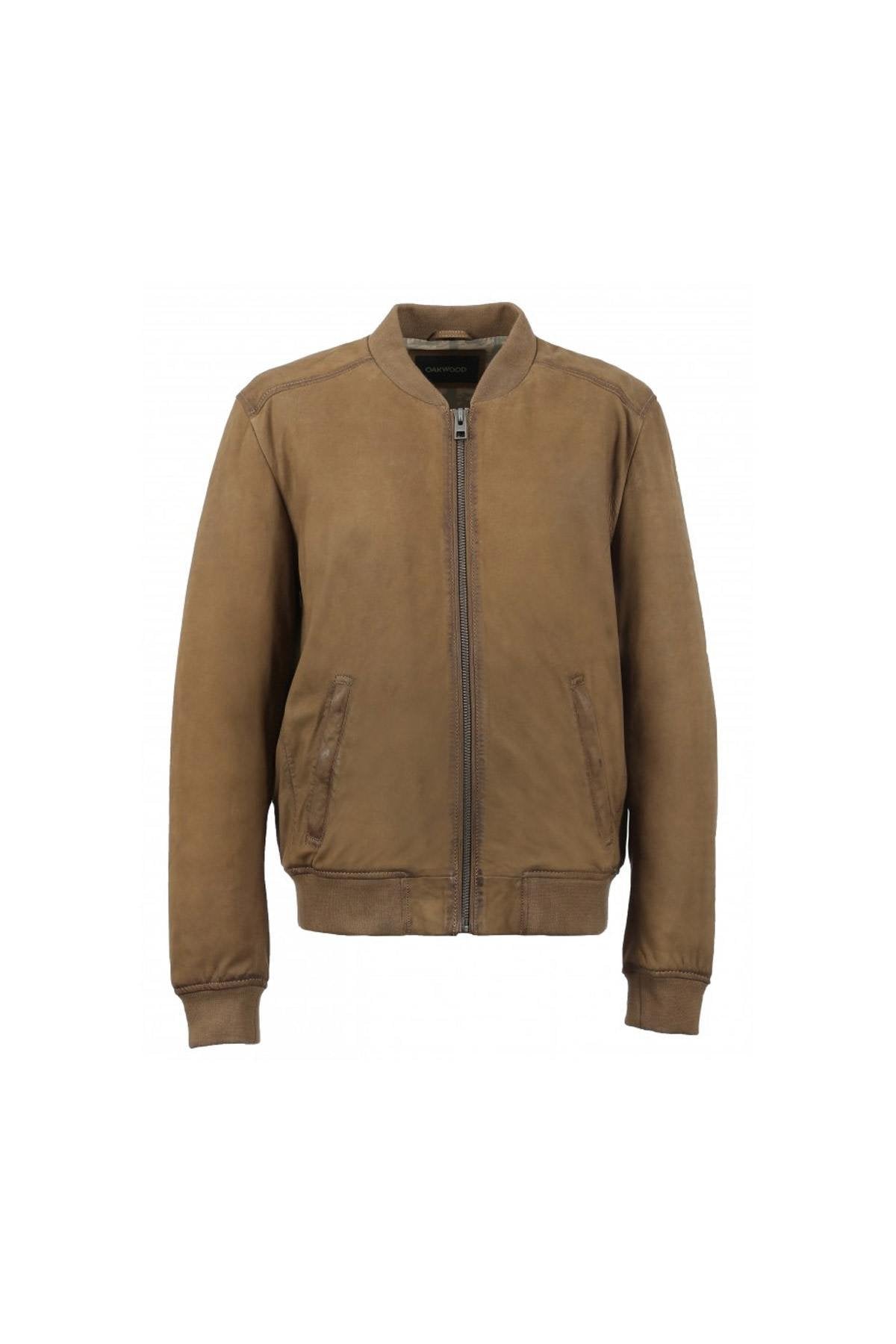 Coffee-colored nubuck leather jacket - Image n°4