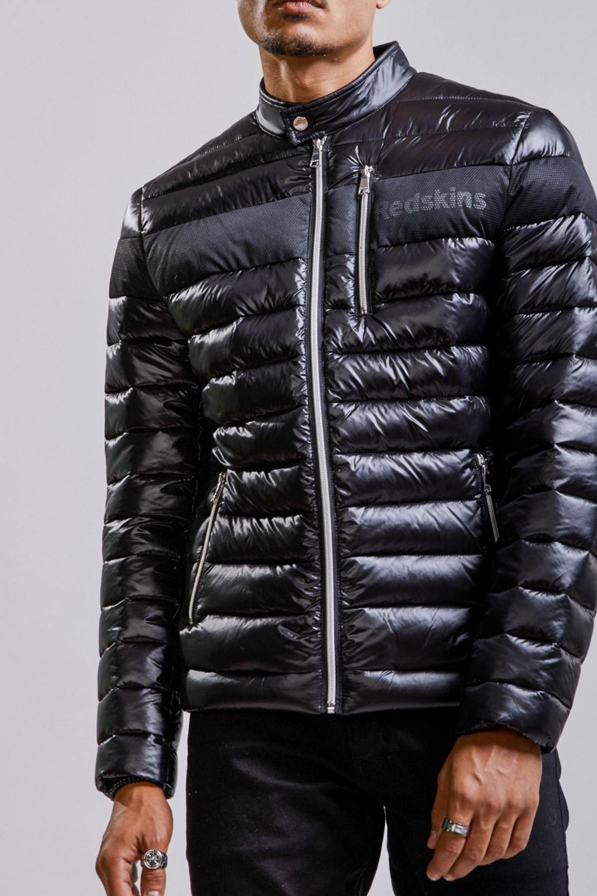 Men's black down jacket - Image n°1