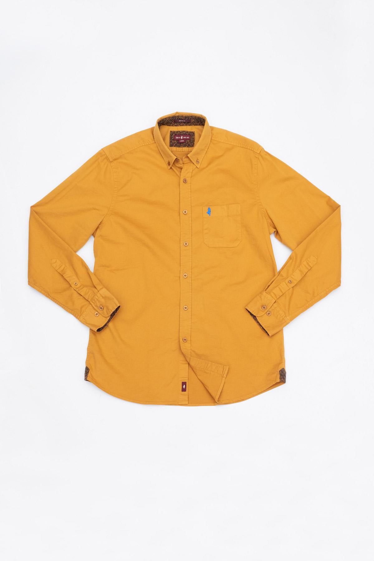 Men's mustard yellow shirt - Image n°1