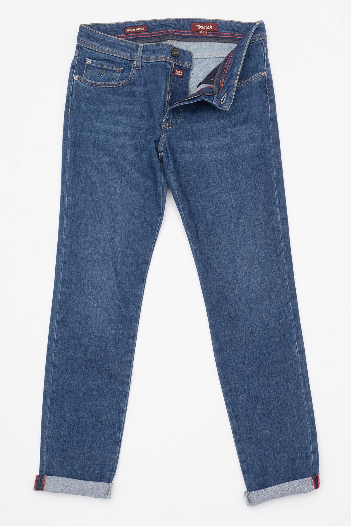 Men's denim blue jeans - Image n°1