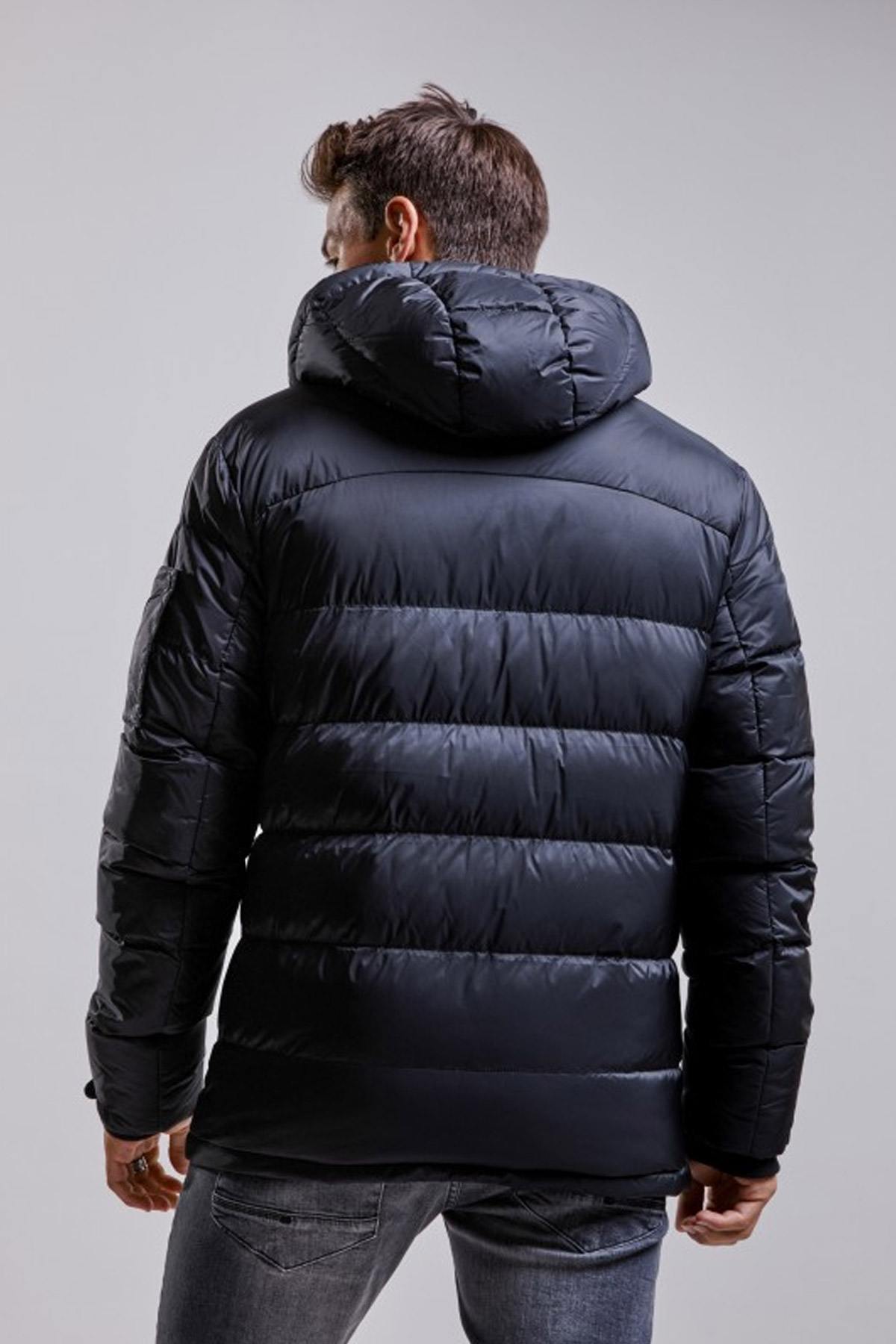 Men's black down jacket - Image n°4