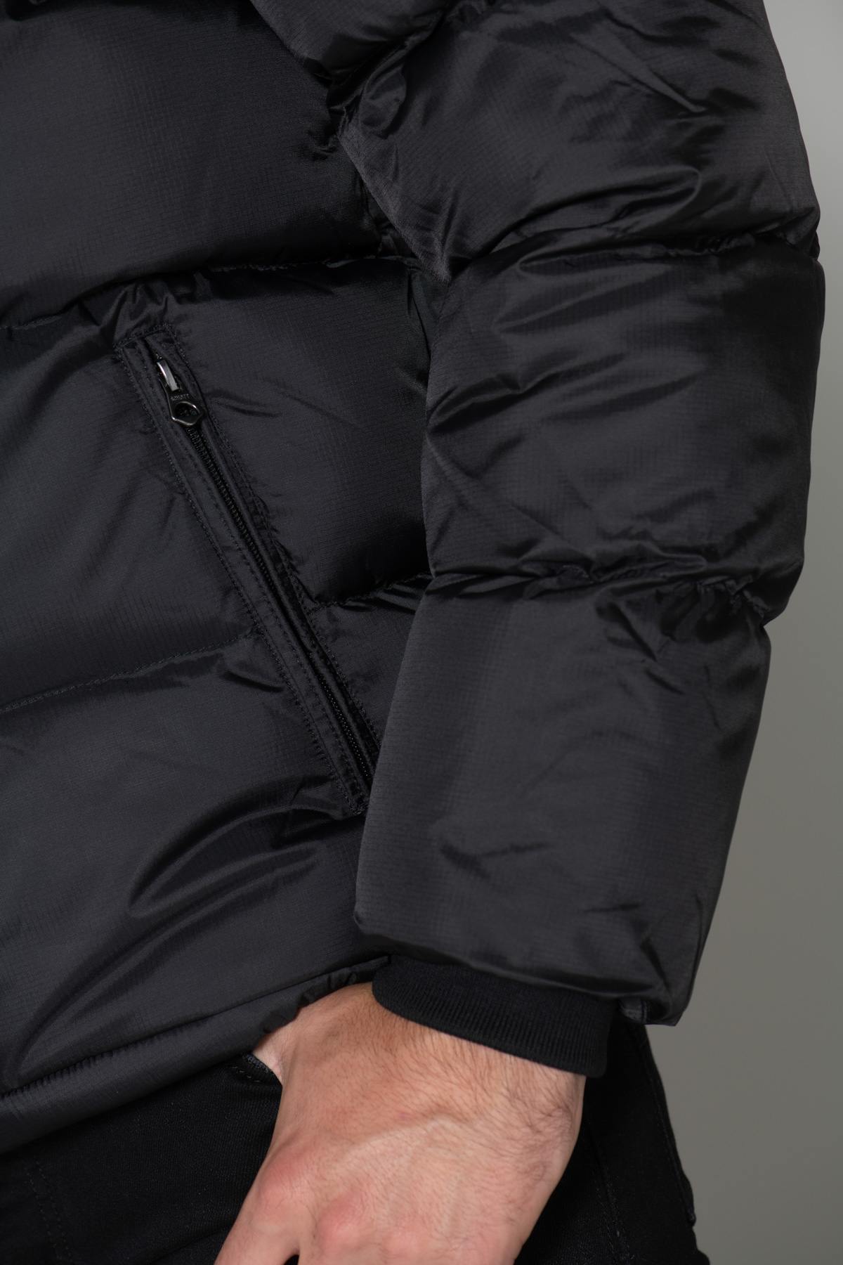 Black nylon down jacket for men - Image n°5