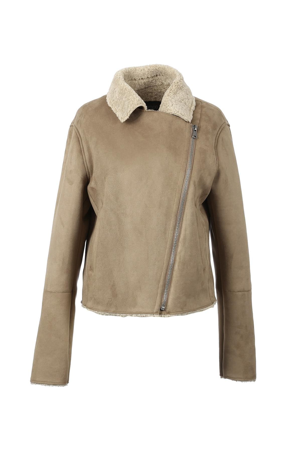 Faux shearling jacket - Image n°9