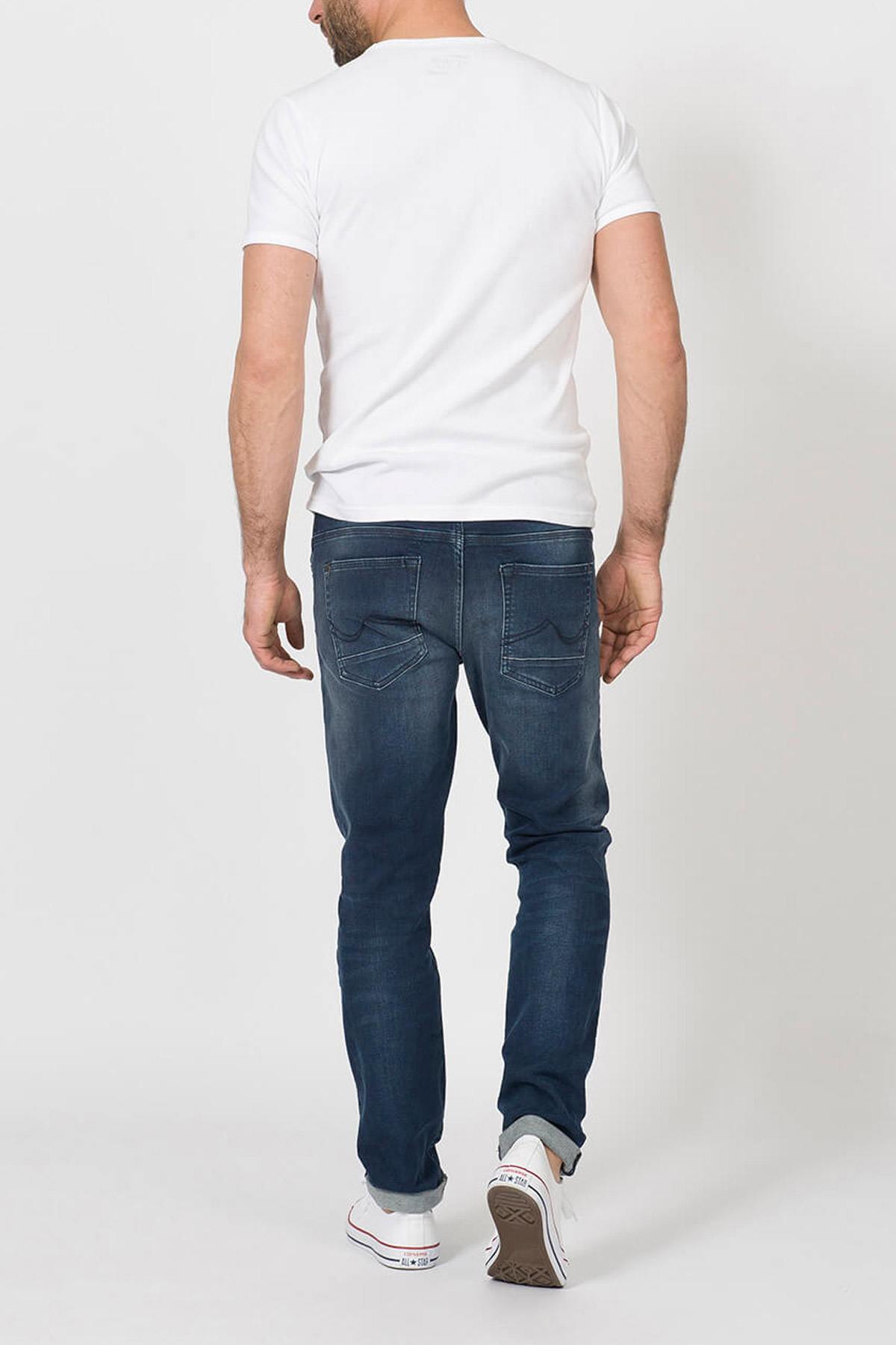 Men's faded blue jeans - Image n°2