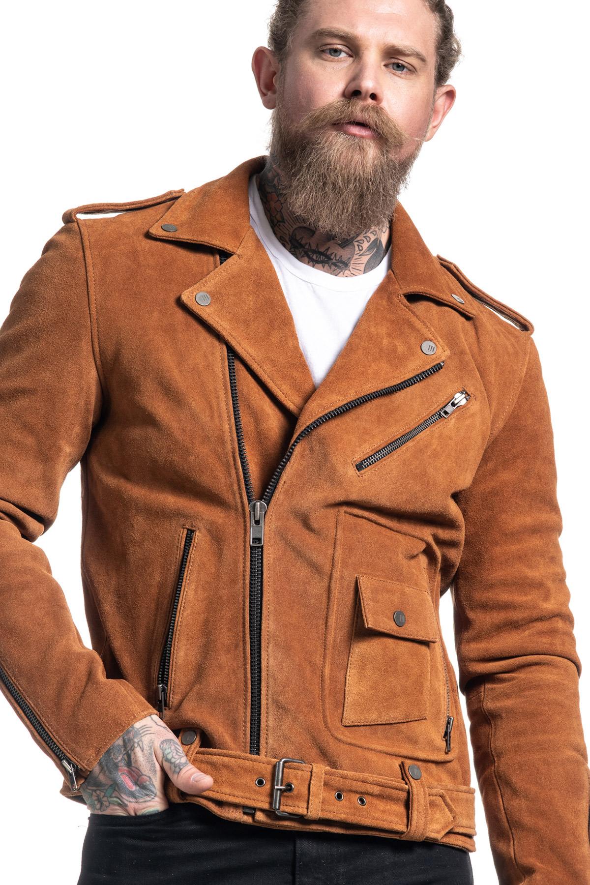 Biker Jacket in premium suede sheep leather - Image n°2