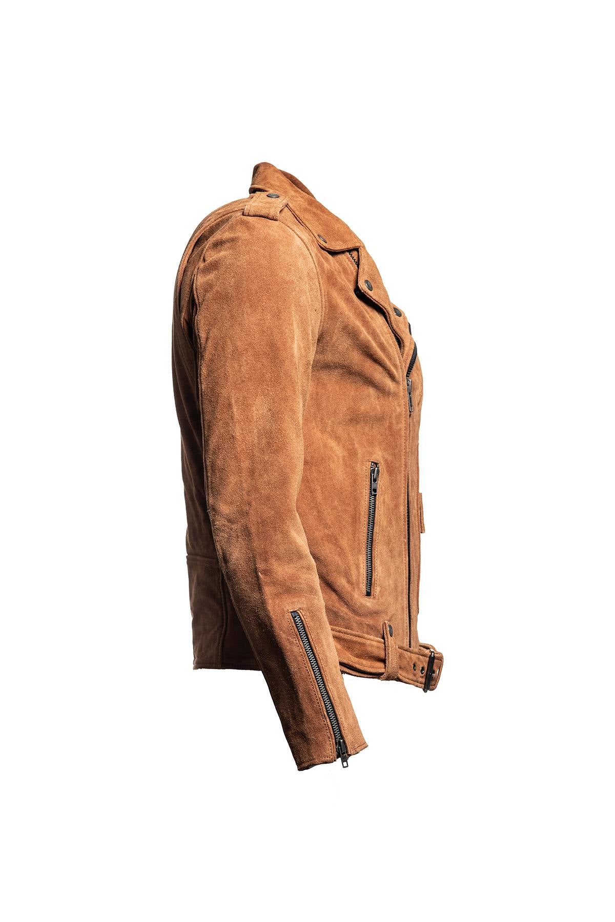 Biker Jacket in premium suede sheep leather - Image n°8