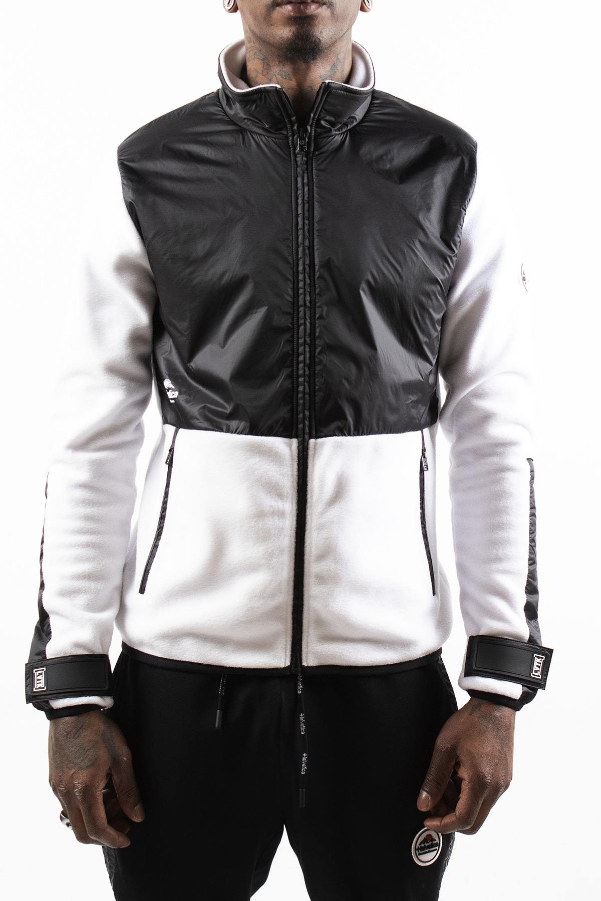 Men's white and black streetwear jacket - Image n°1