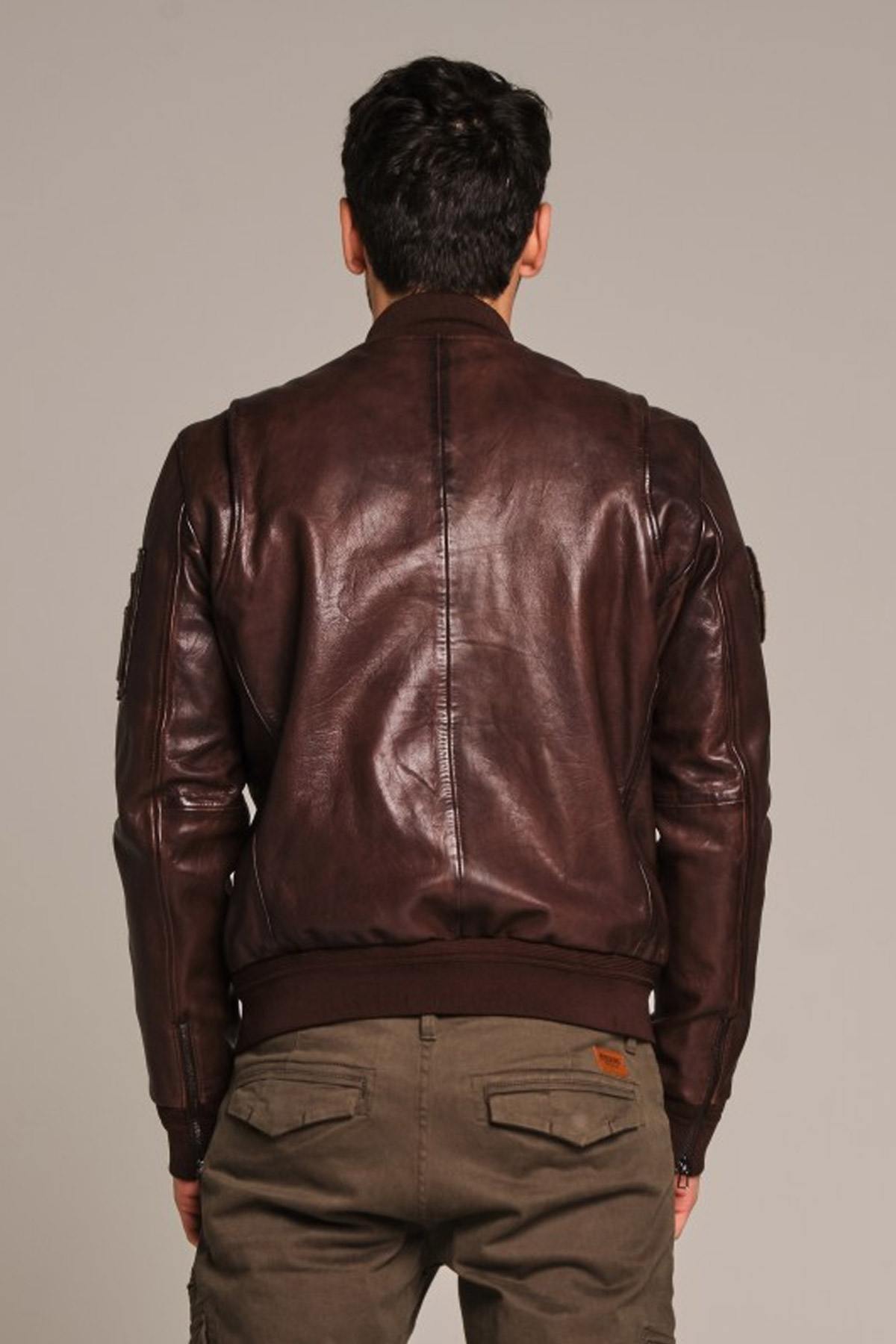 Patrol de France leather aviator bomber jacket - Image n°4