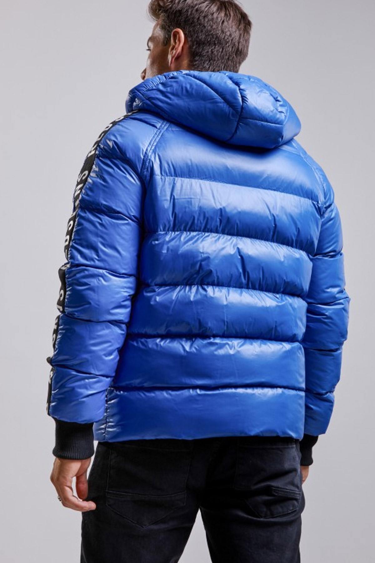 Blue sportswear down jacket - Image n°2